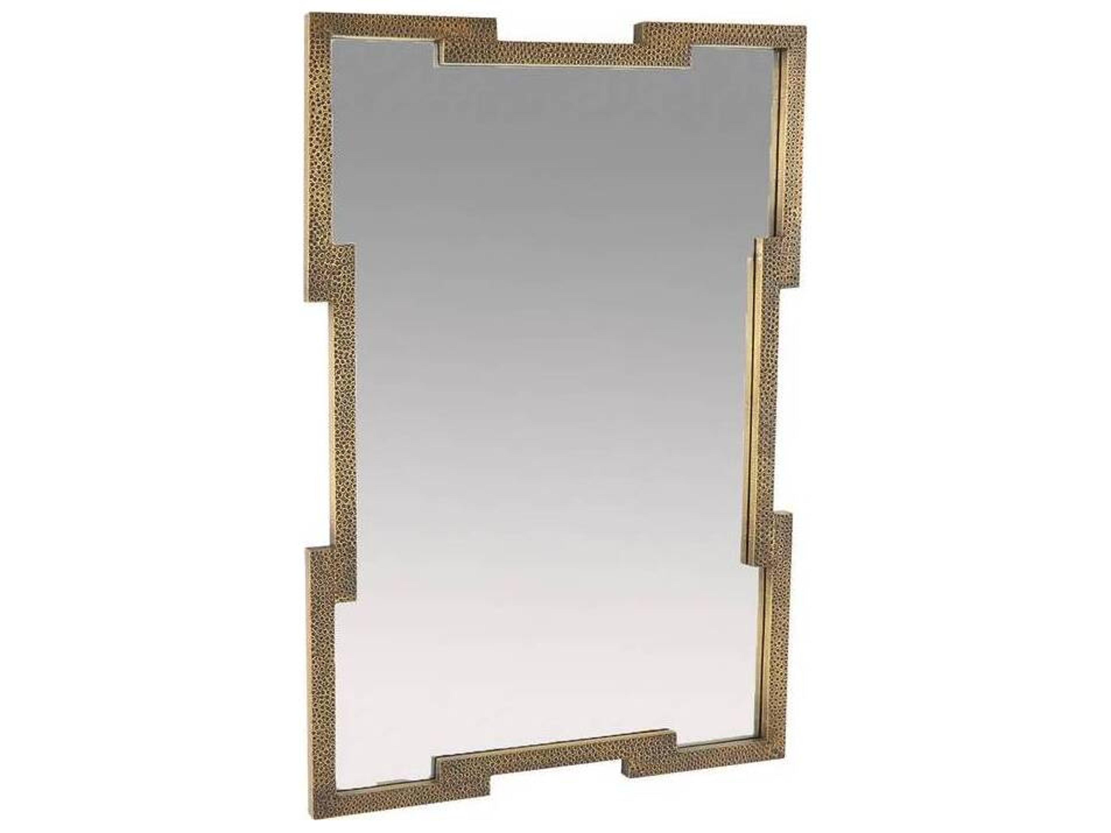 Arteriors Home Antique Brass Plain Wall Mirror Rectangular
