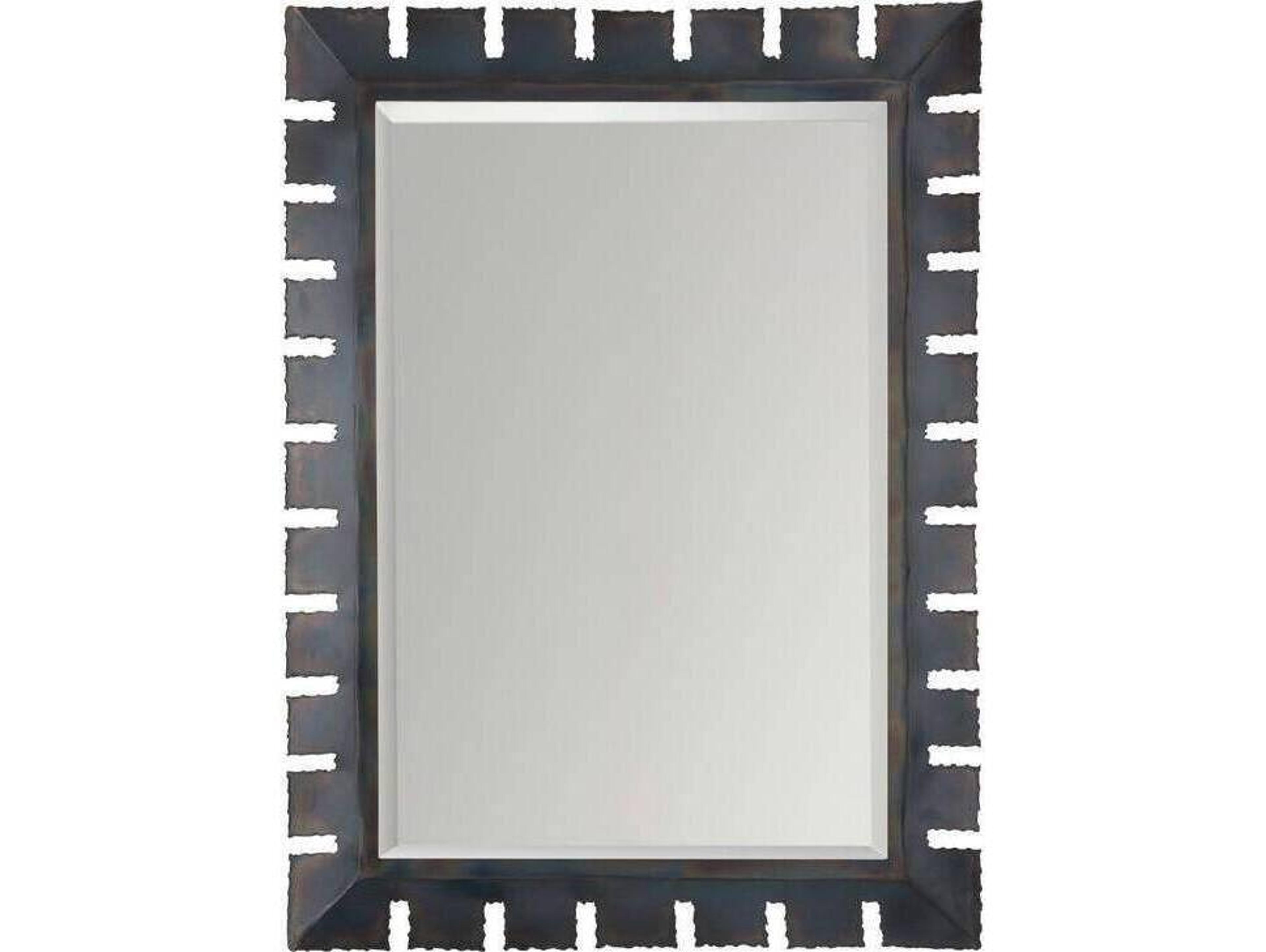 Arteriors Home Jaguar Burnt Iron Plain Black Rectangular Wall Mirror