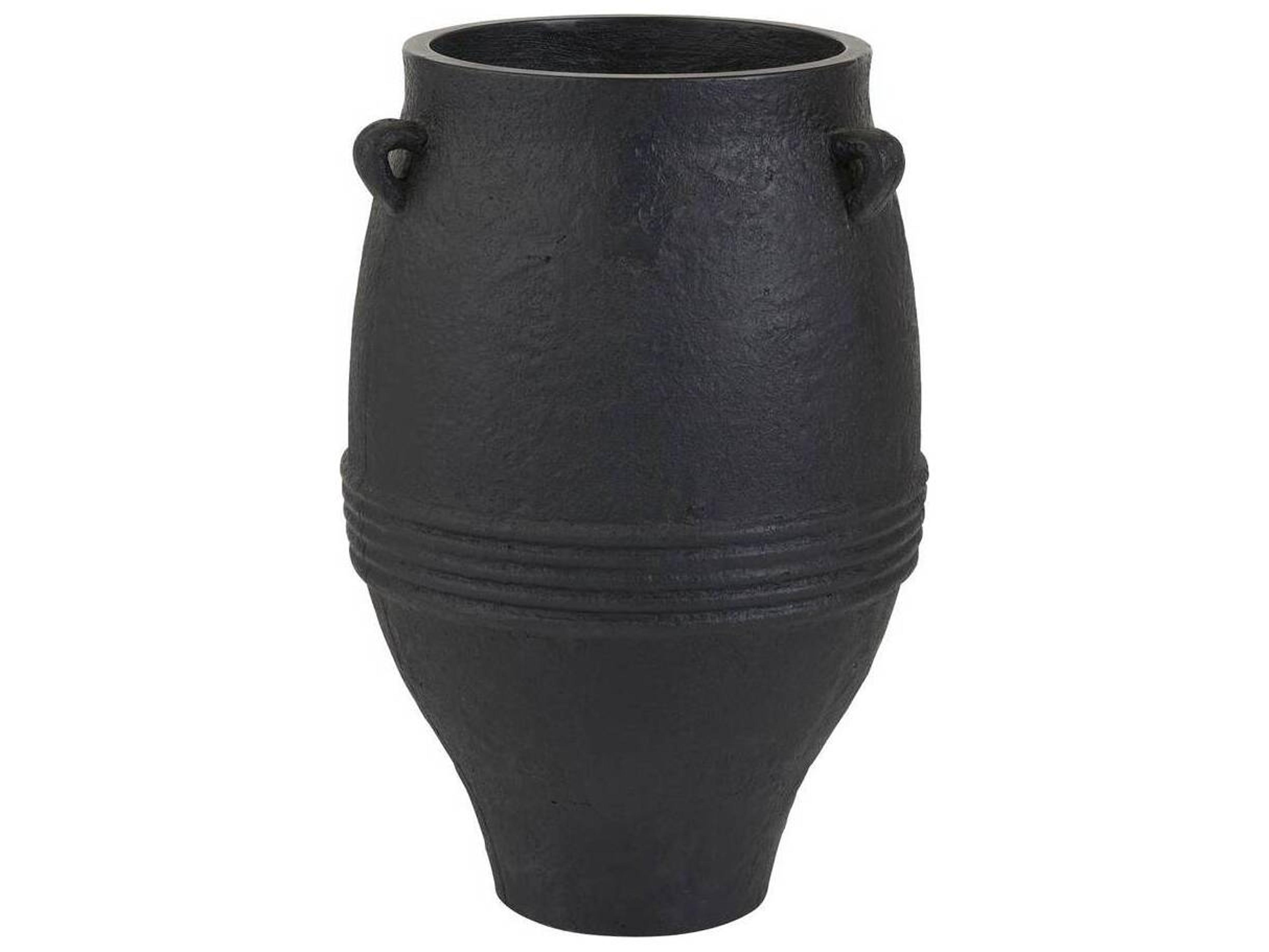 Arteriors Outdoor Chicago Matte Black Planter