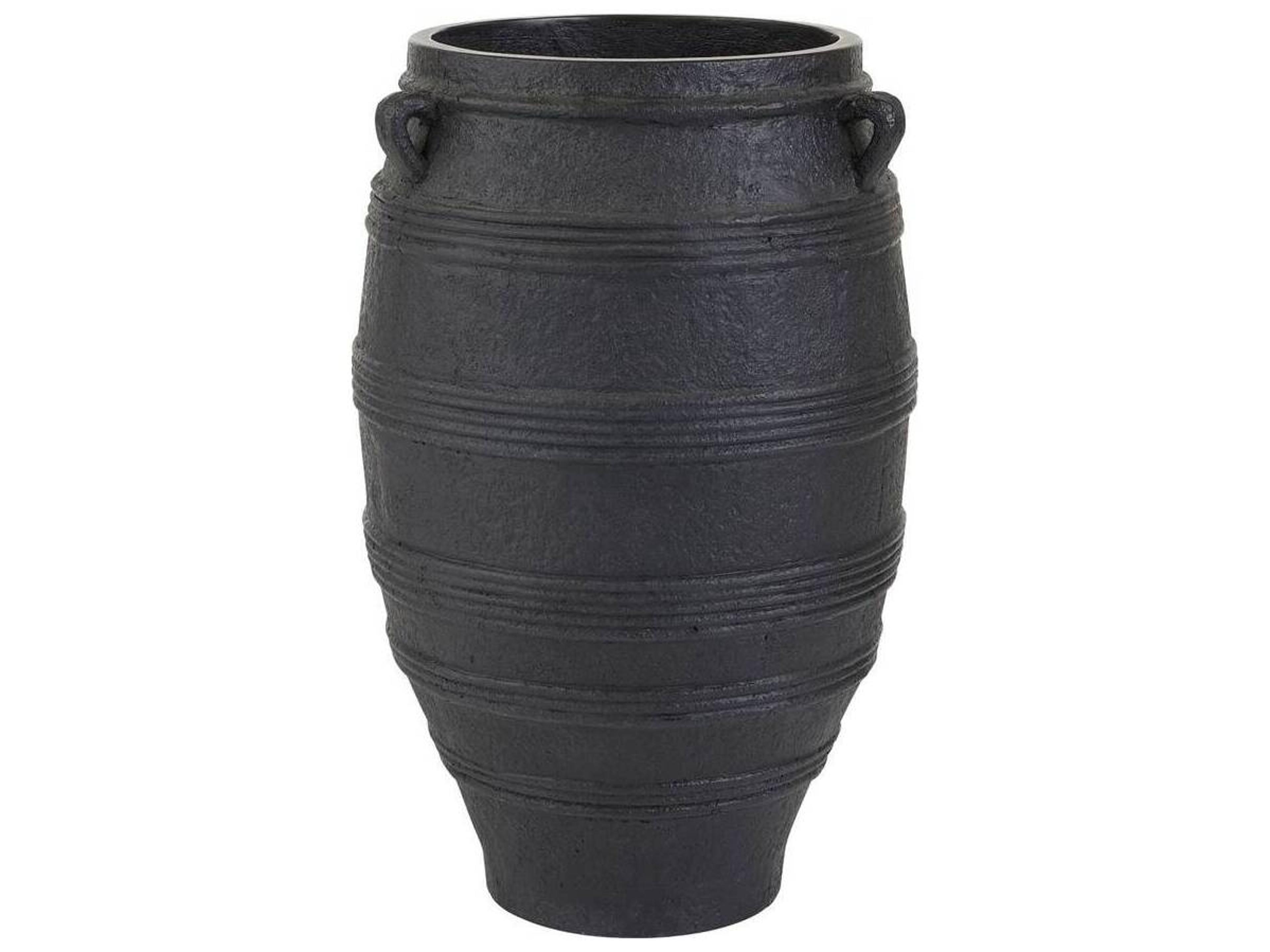 Arteriors Outdoor Chicago Matte Black Planter