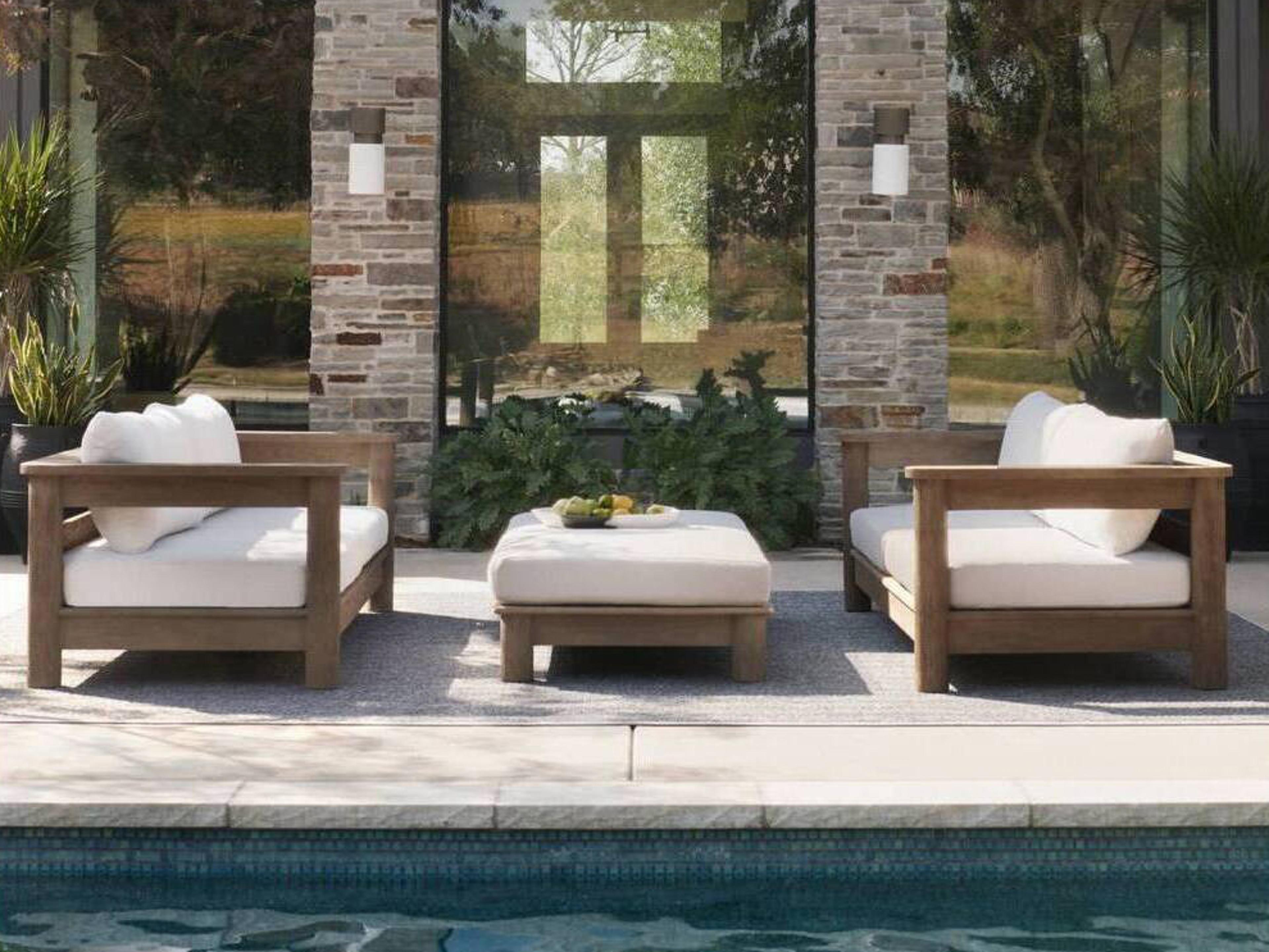 Arteriors Outdoor Caldwell Teak Cushion Lounge Set