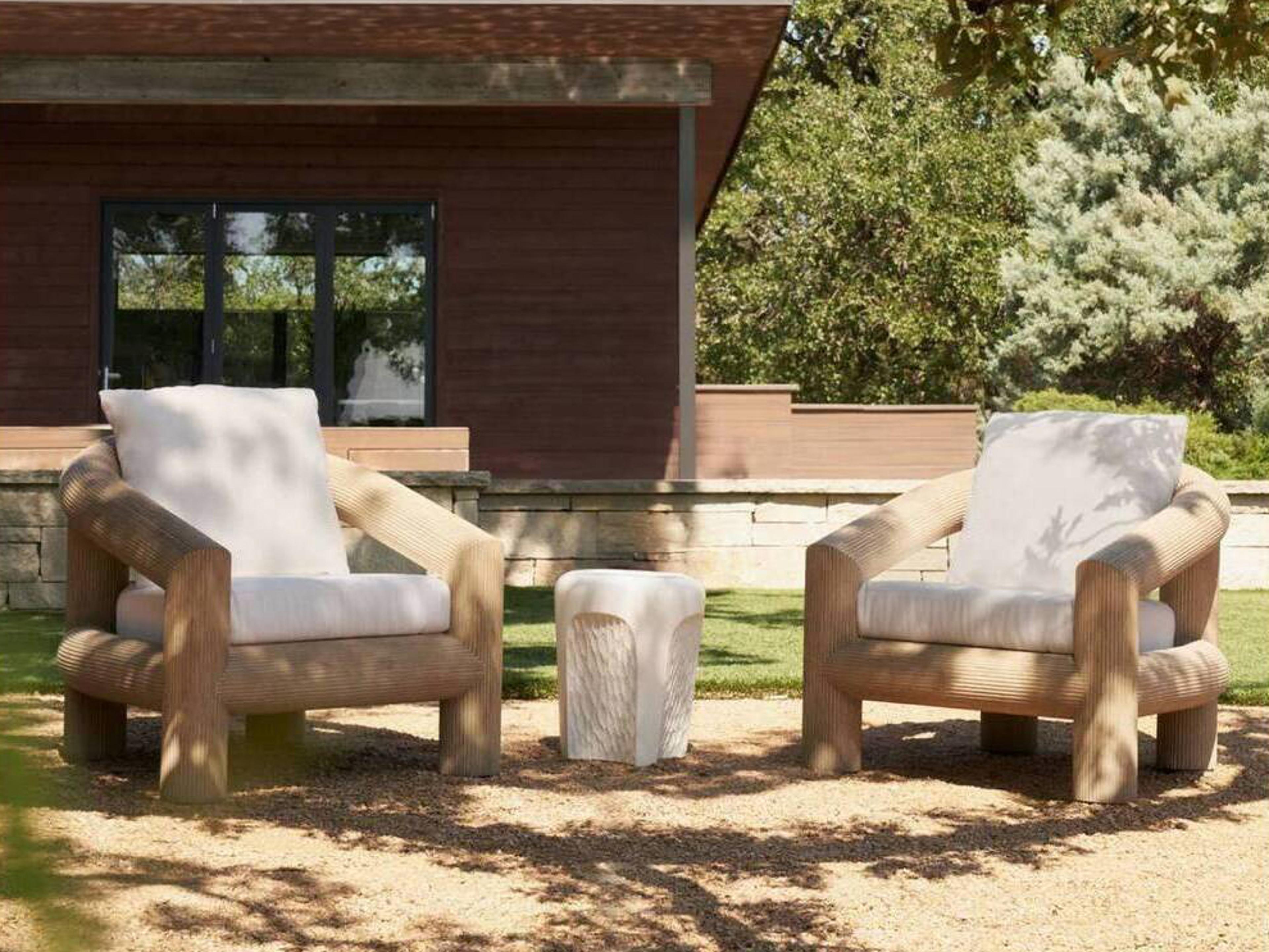 Arteriors Outdoor Easley Teak Cushion Lounge Set