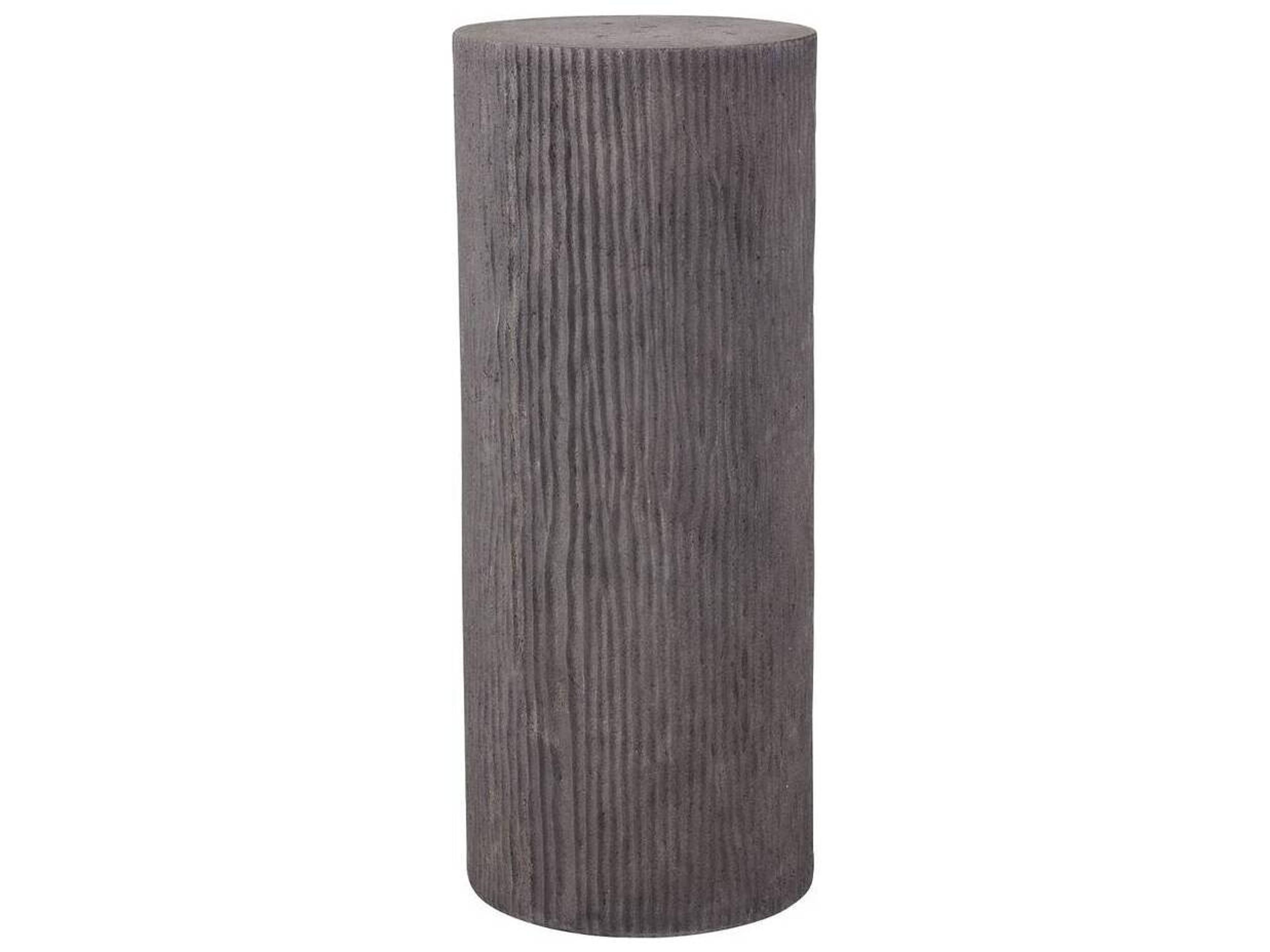 Arteriors Outdoor Davos Black Concrete Round End Table