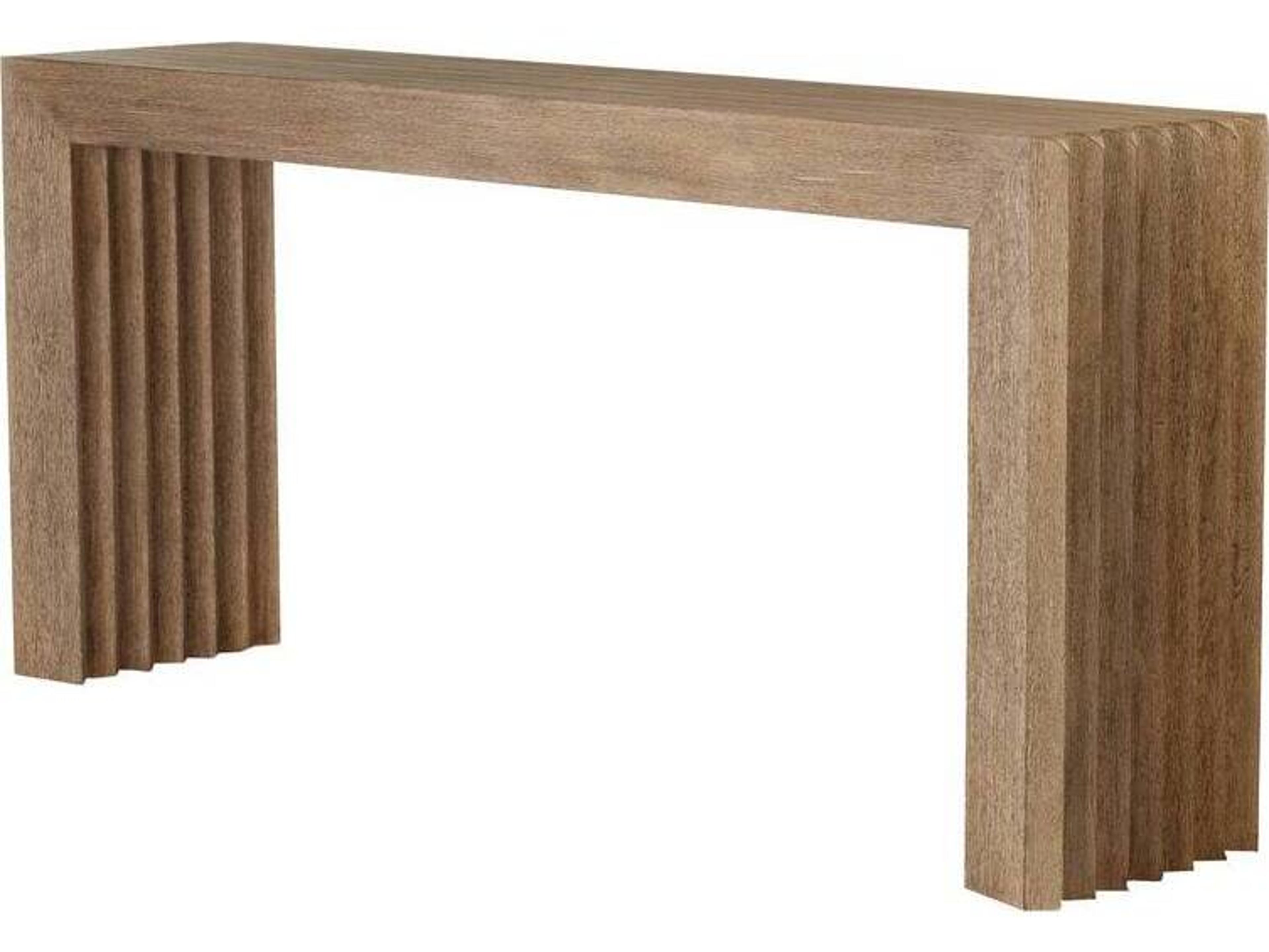 Arteriors Outdoor Delano Willow Teak Rectangular Console Table
