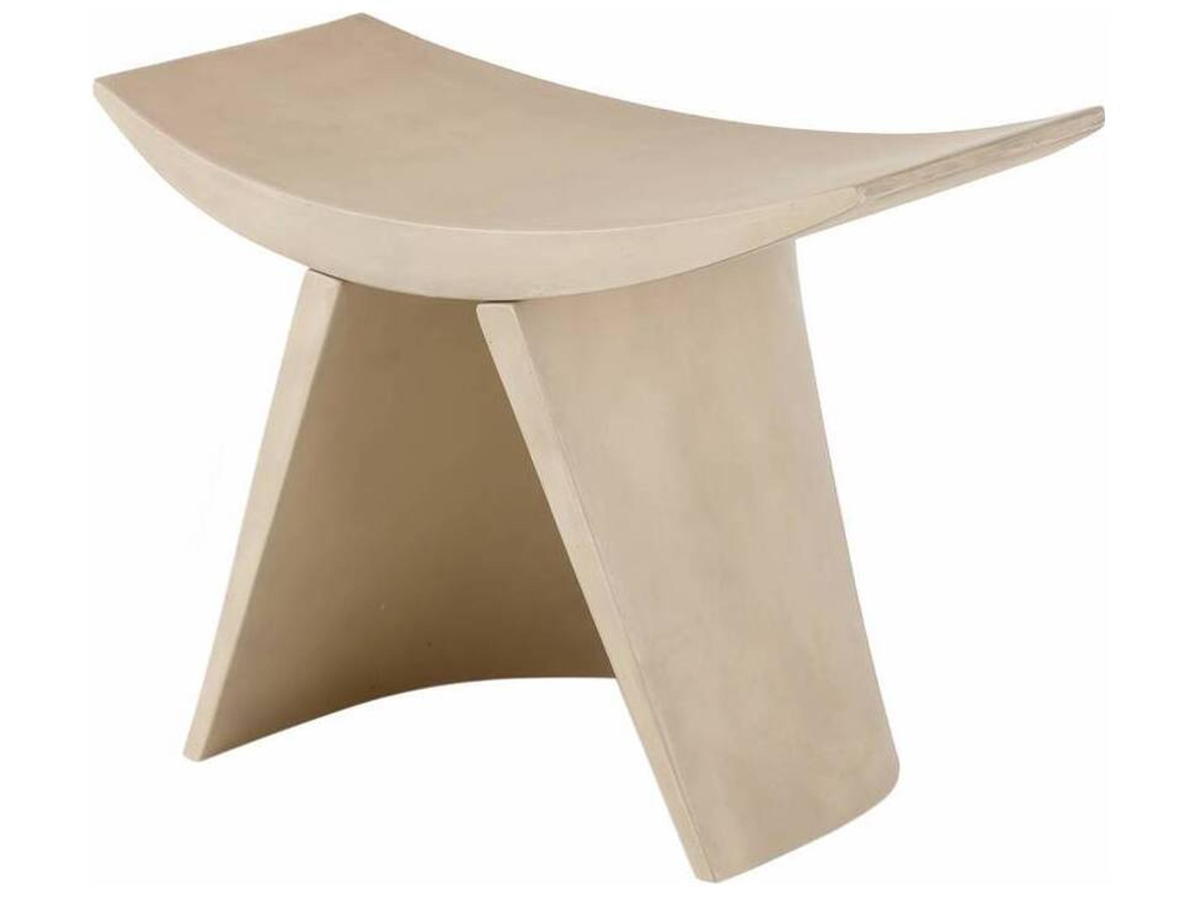 Enya Stonewashed Concrete Patio Stool