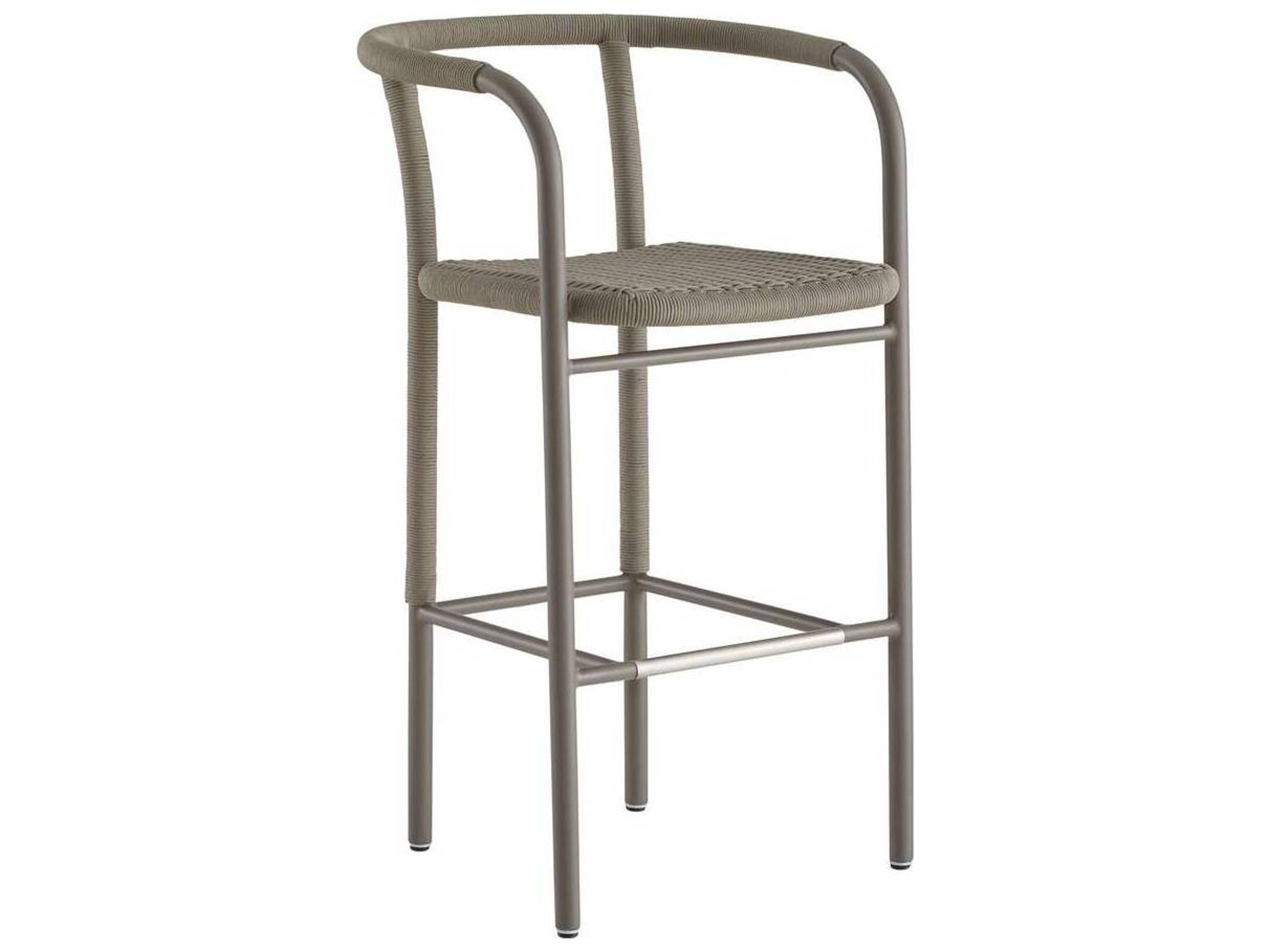 Arteriors Outdoor Feller Fossil Gray Aluminum Rope Bar Stool