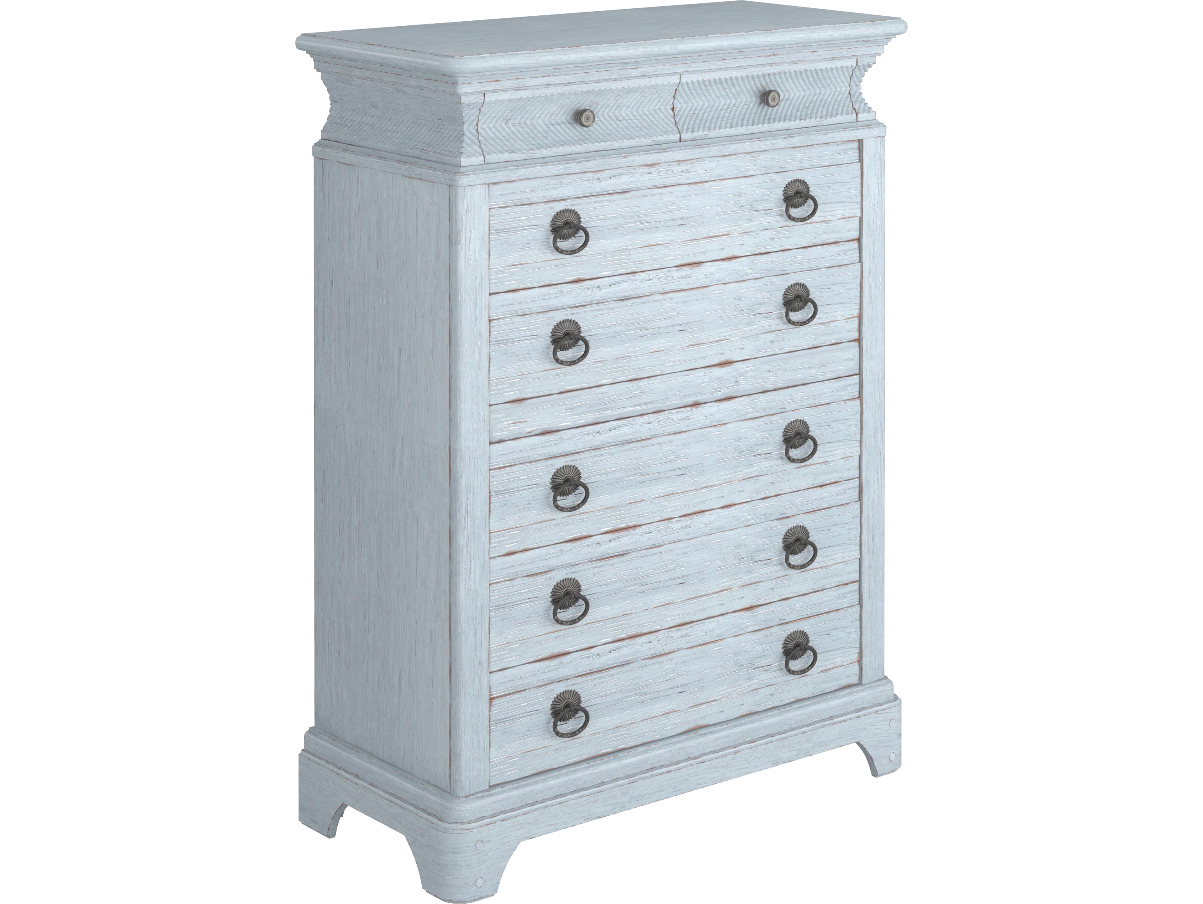 A.R.T. Furniture Summer Creek Blue Shutter Oak Wood Accent Chest