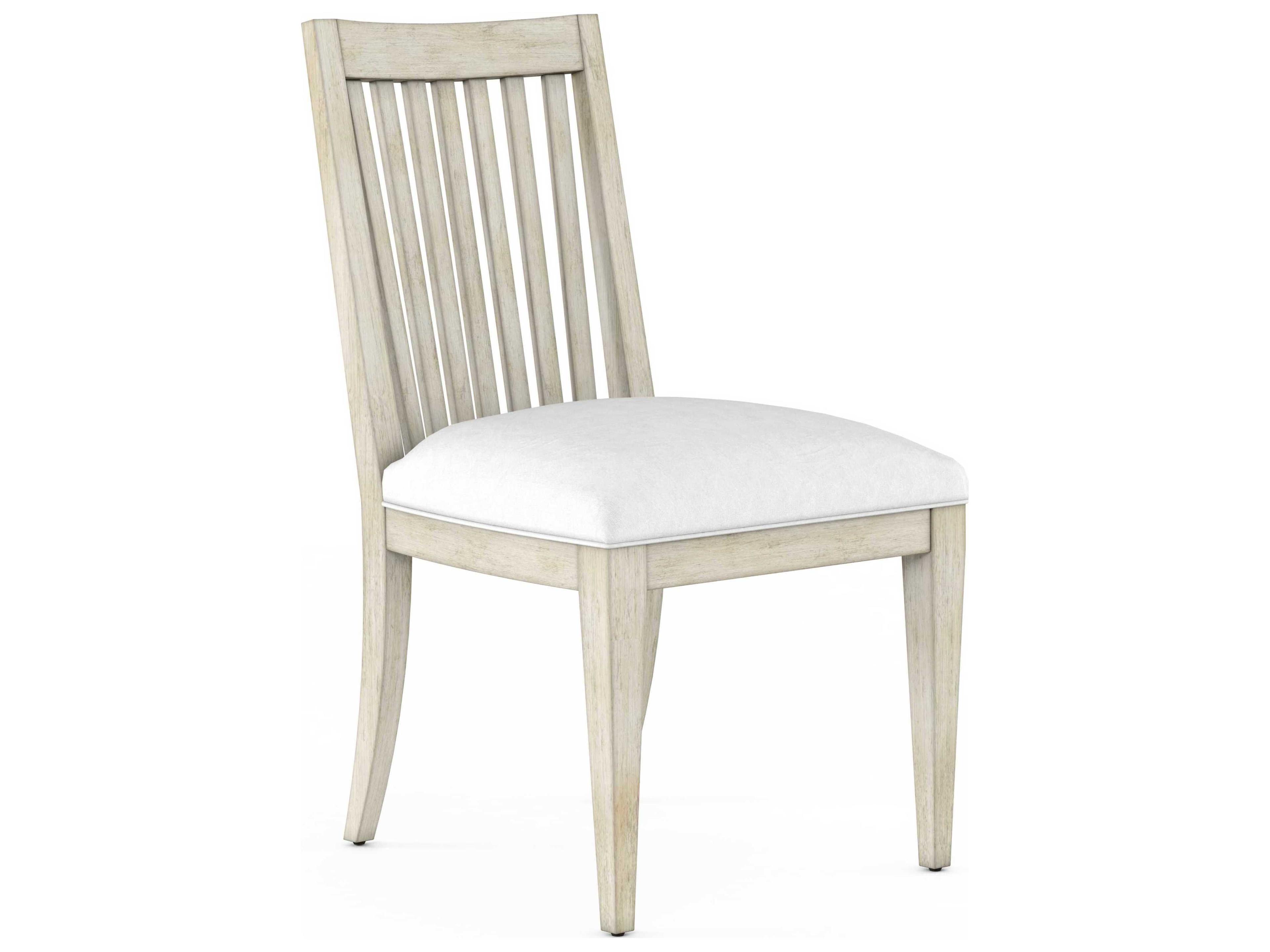 A.R.T. Furniture Cotiere Oak Wood Beige Upholstered Side Dining Chair