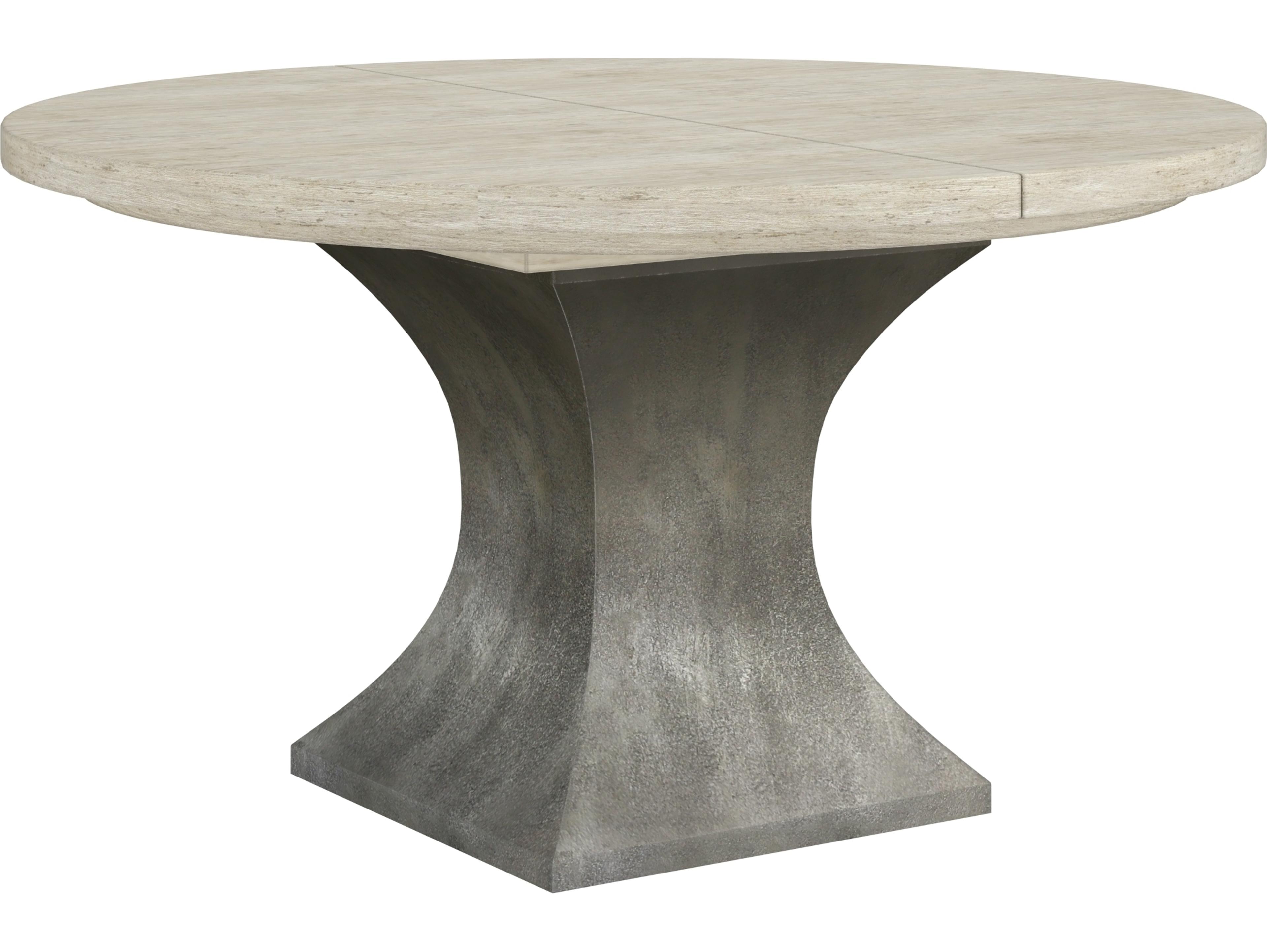 A.R.T. Furniture Cotiere Round Wood Beige Sanded Bronze Dining Table