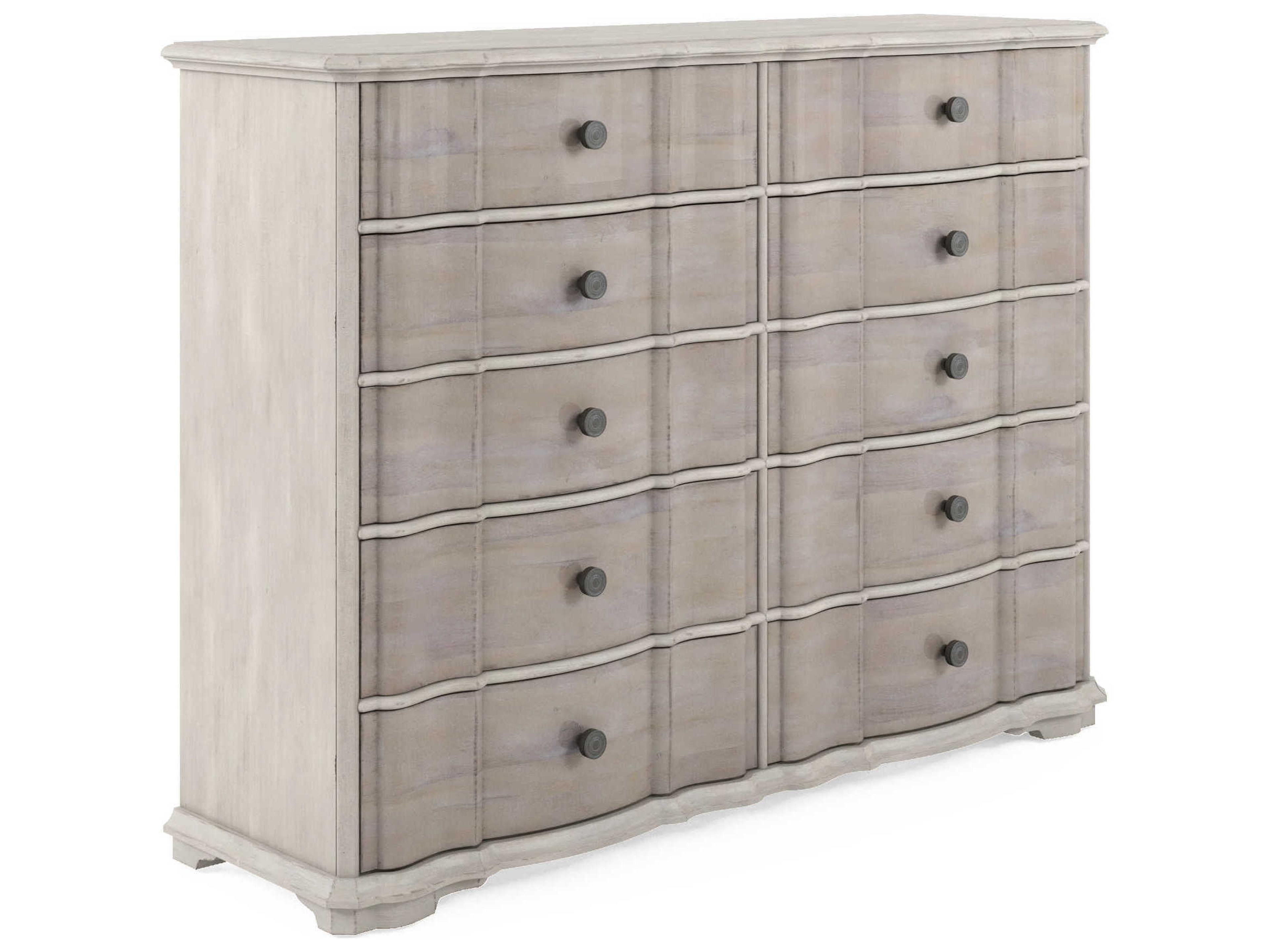 A.R.T. Furniture Alcove 10-Drawers Beige Acacia Wood Double Dresser
