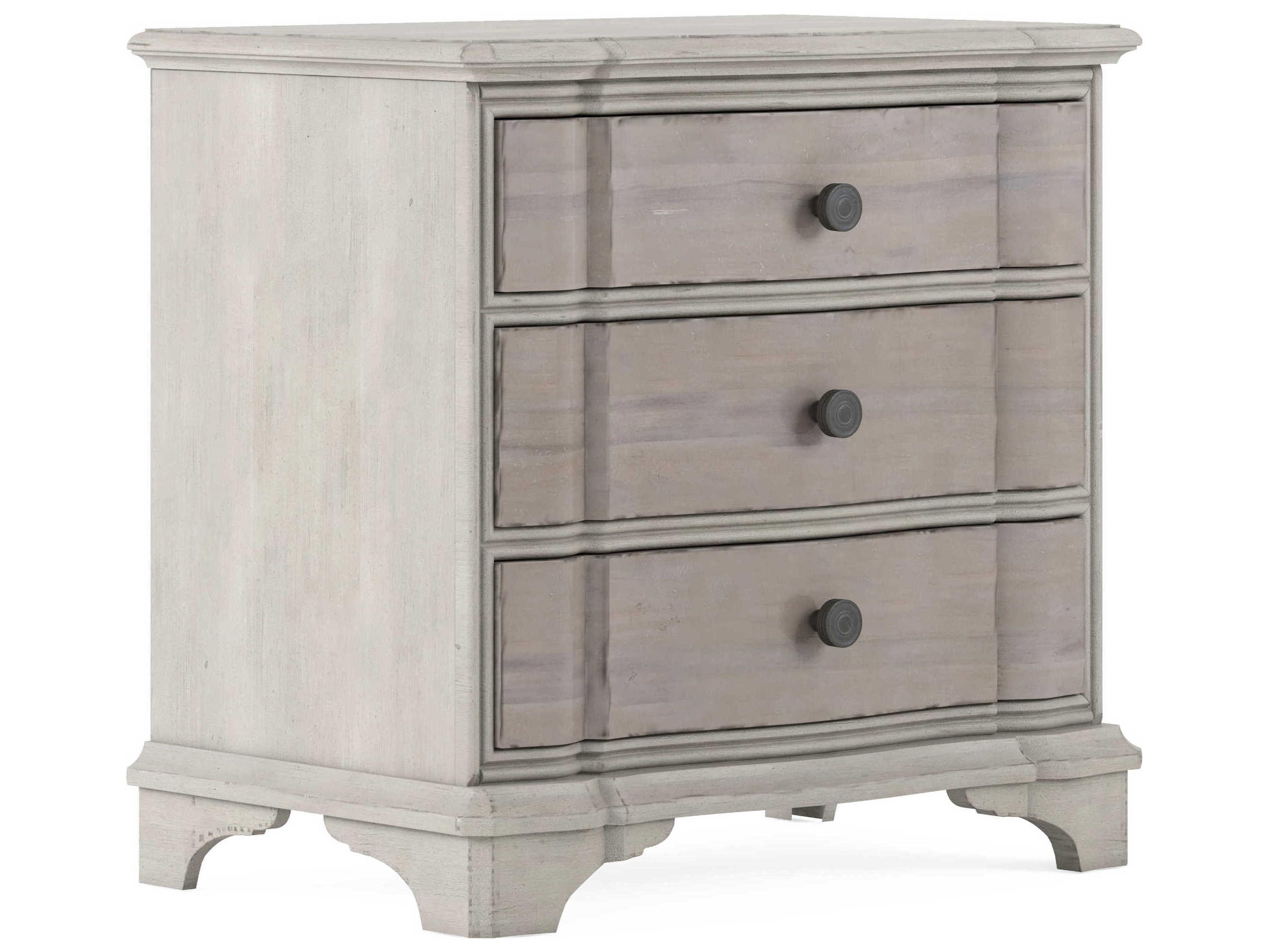 A.R.T. Furniture Alcove 3-Drawers Beige Acacia Wood Nightstand
