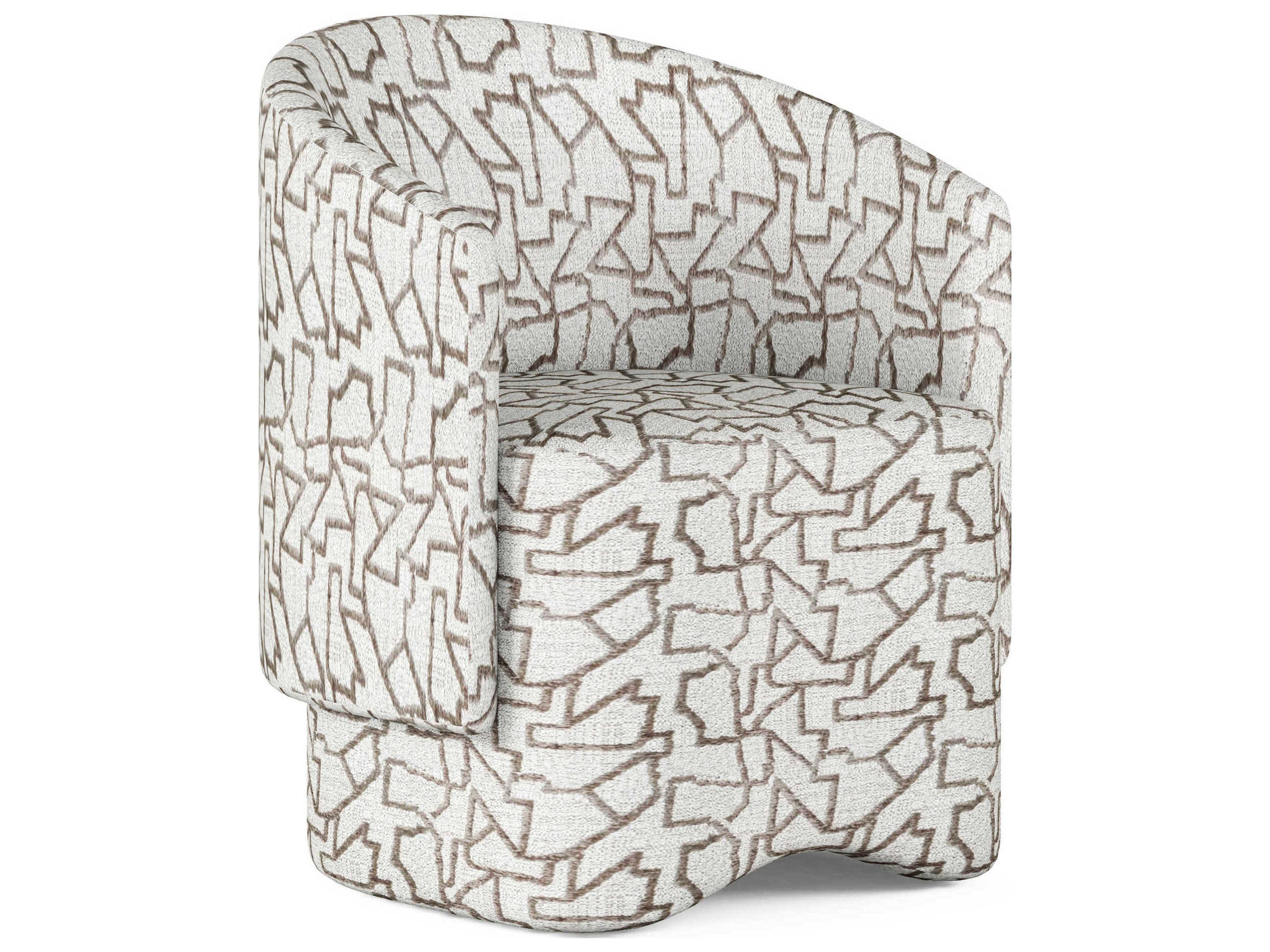 A.R.T. Furniture Portico Fabric White Upholstered Arm Dining Chair