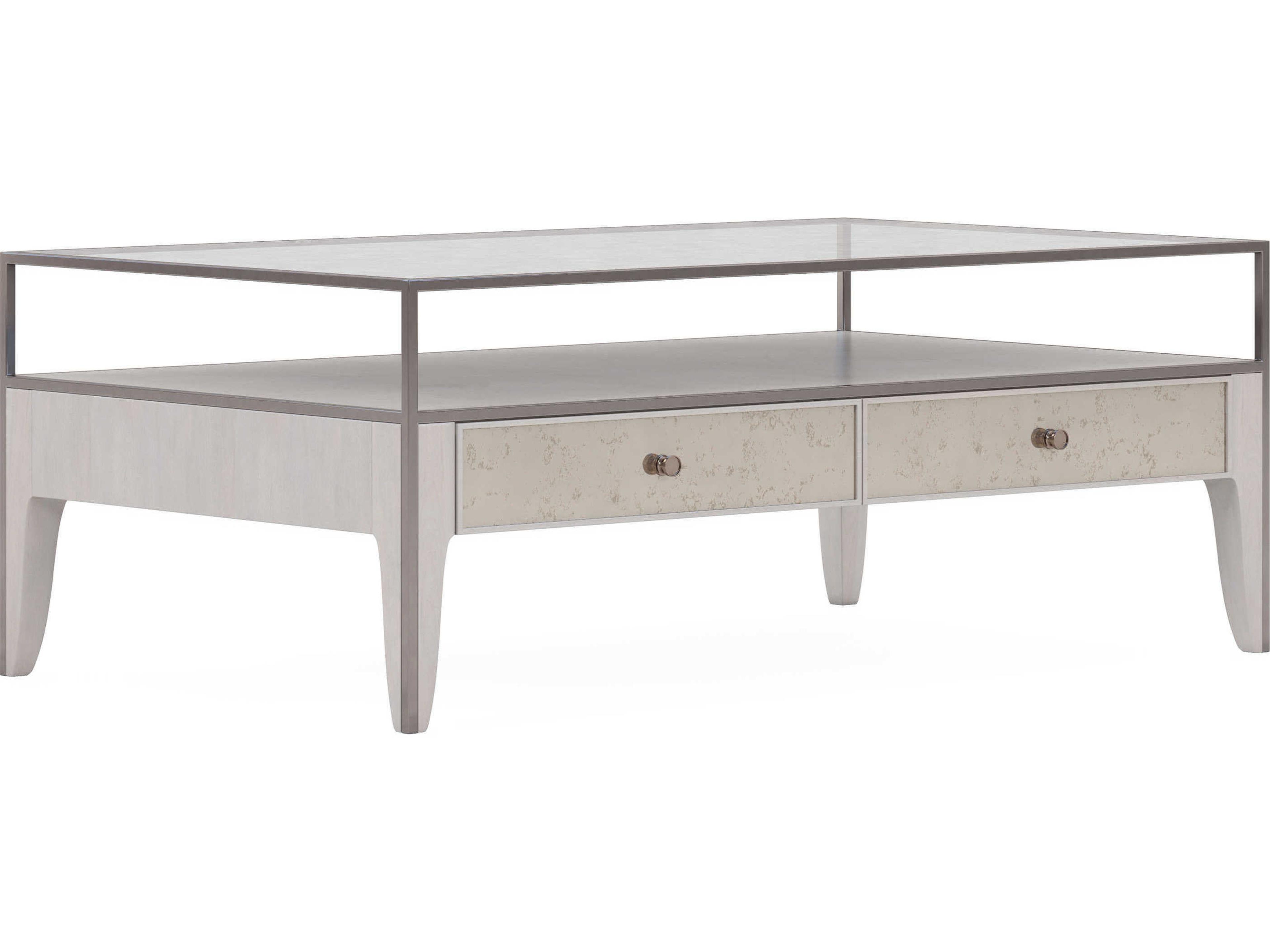 A.R.T. Furniture Mezzanine Rectangular Glass Dove Gray Cocktail Table