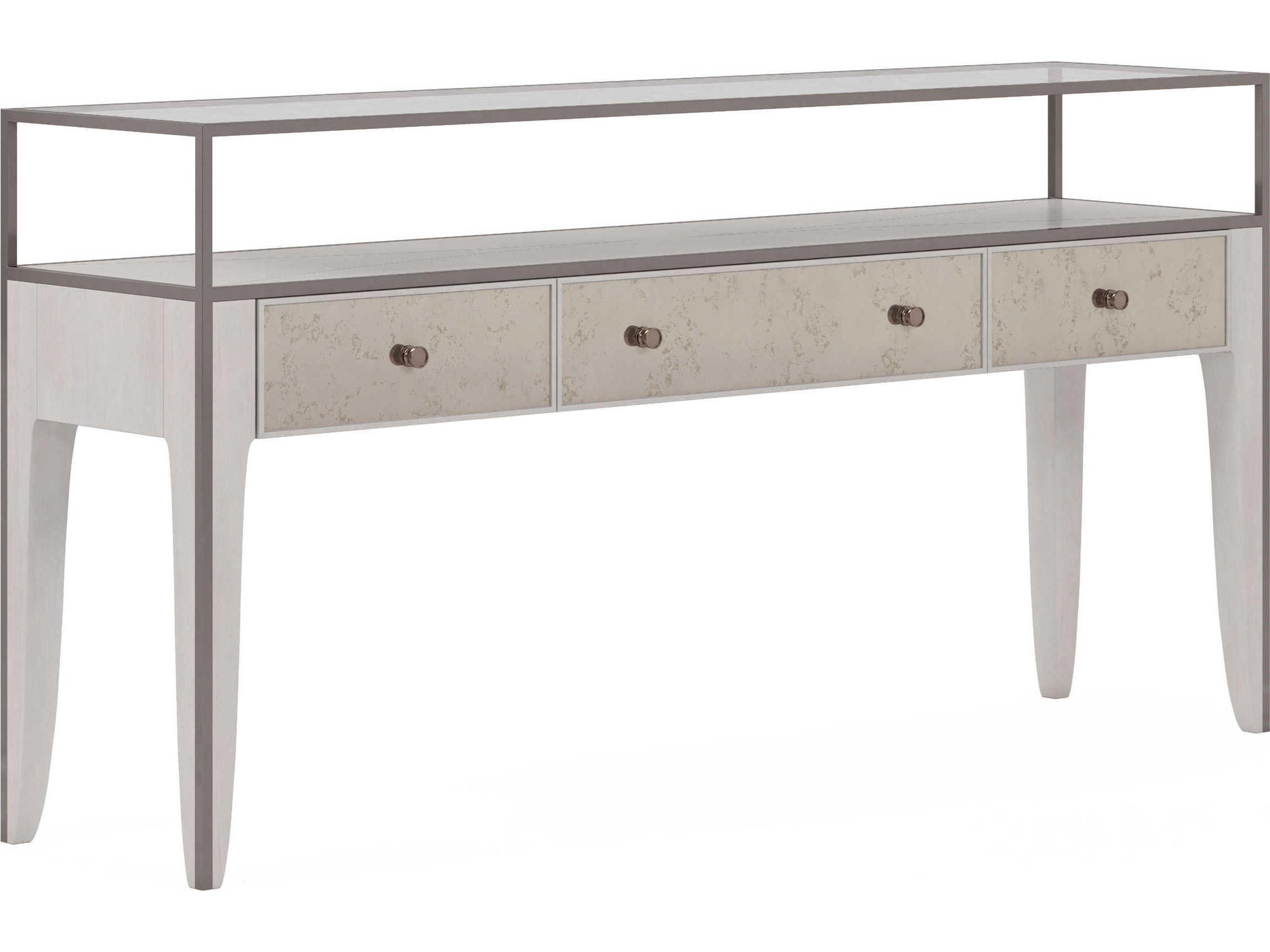 A.R.T. Furniture Mezzanine Rectangular Glass Dove Gray Console Table