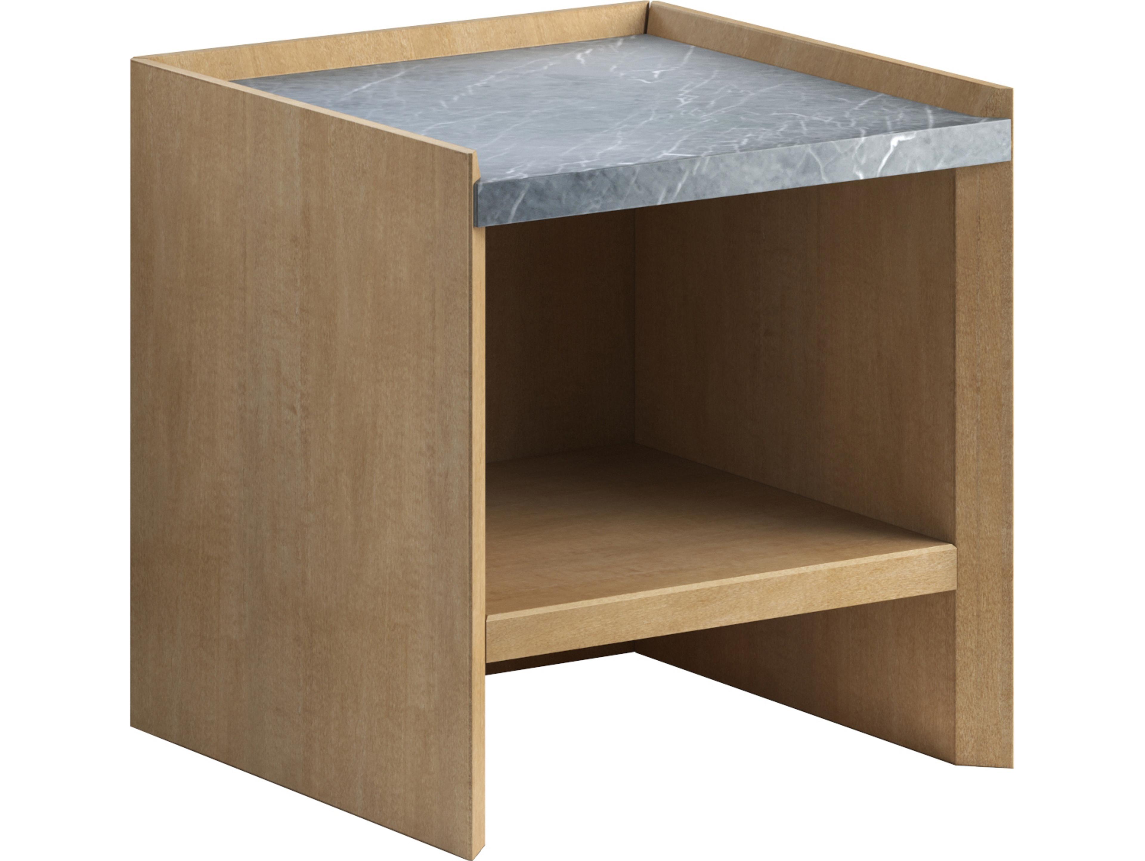 A.R.T. Furniture Loft Square Marble Brown Natural Maple End Table