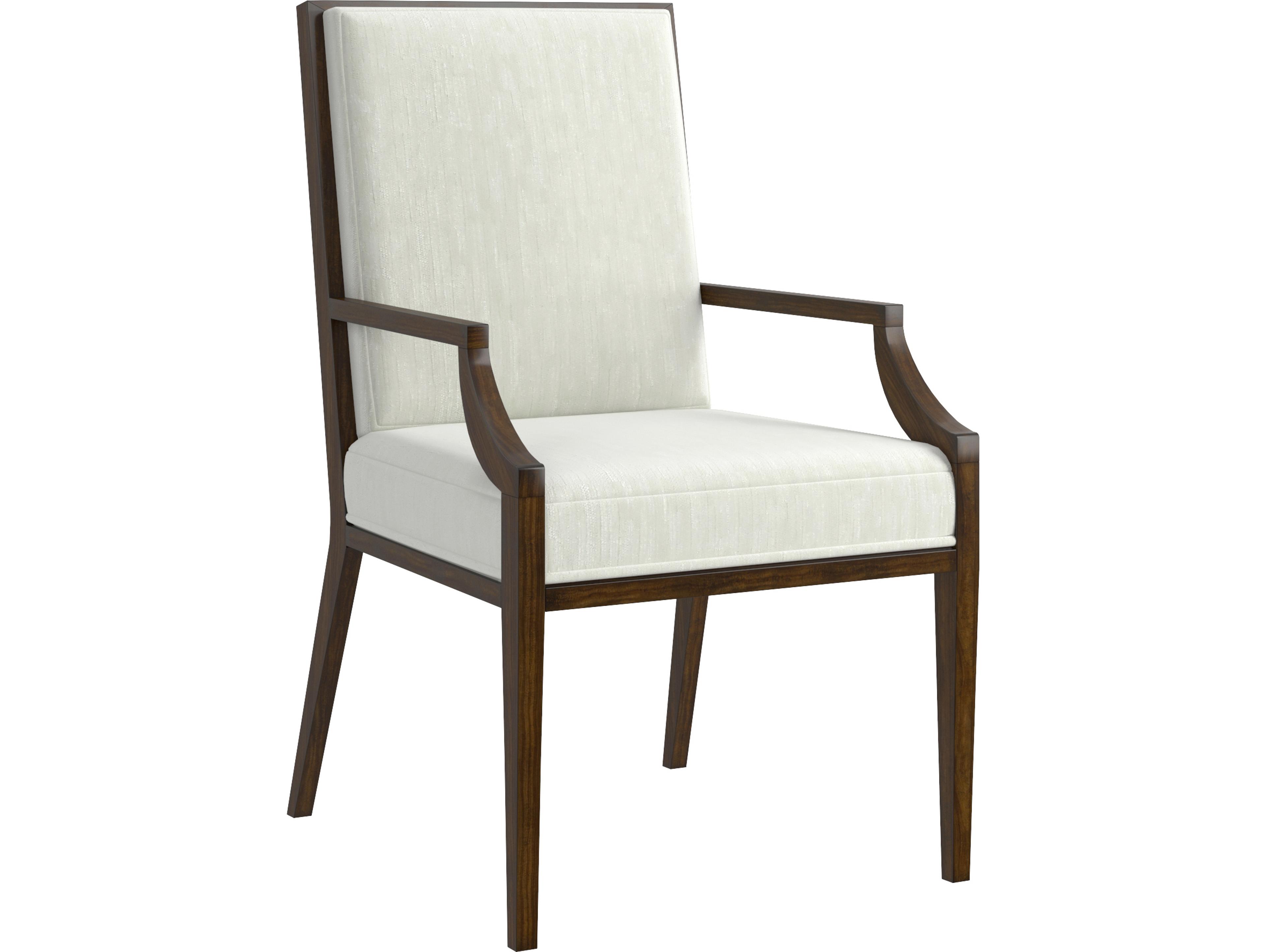 A.R.T. Furniture Eave Parrawood White Upholstered Arm Dining Chair