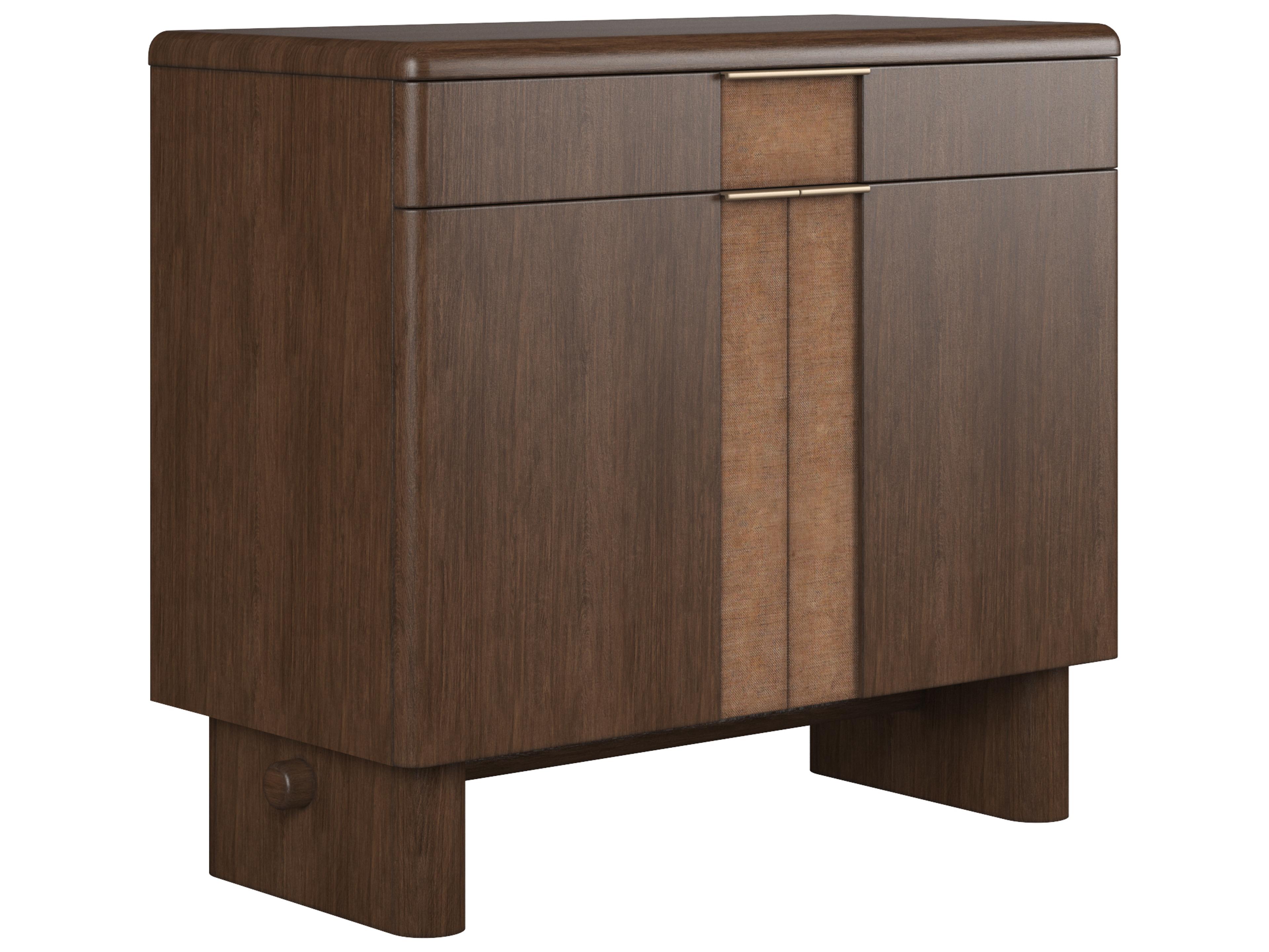 A.R.T. Furniture Verge Brown Handcrated Walnut Parrawood Accent Chest