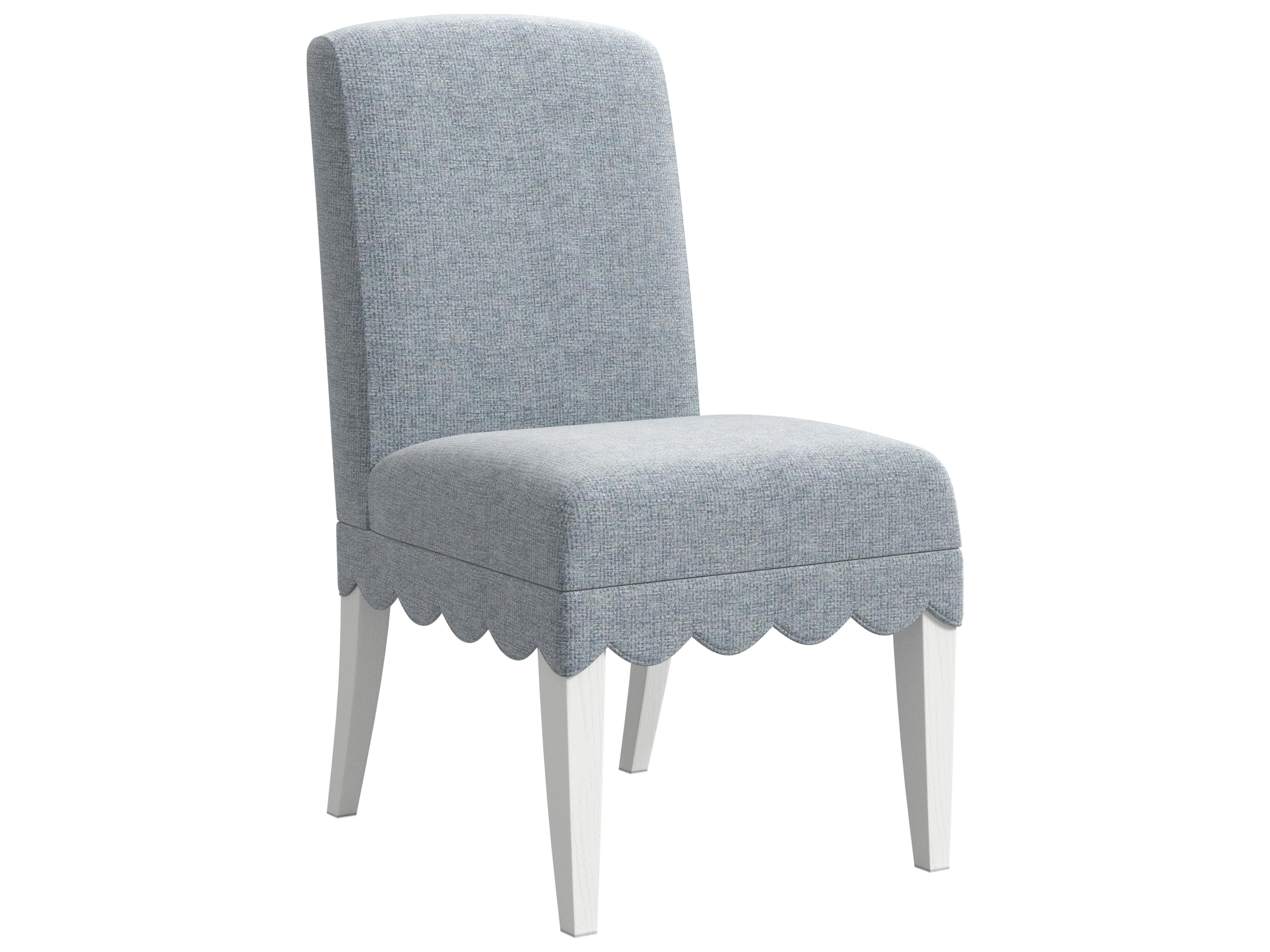 A.R.T. Furniture Haven Parrawood Blue Upholstered Armless Dining Chair Set of 2