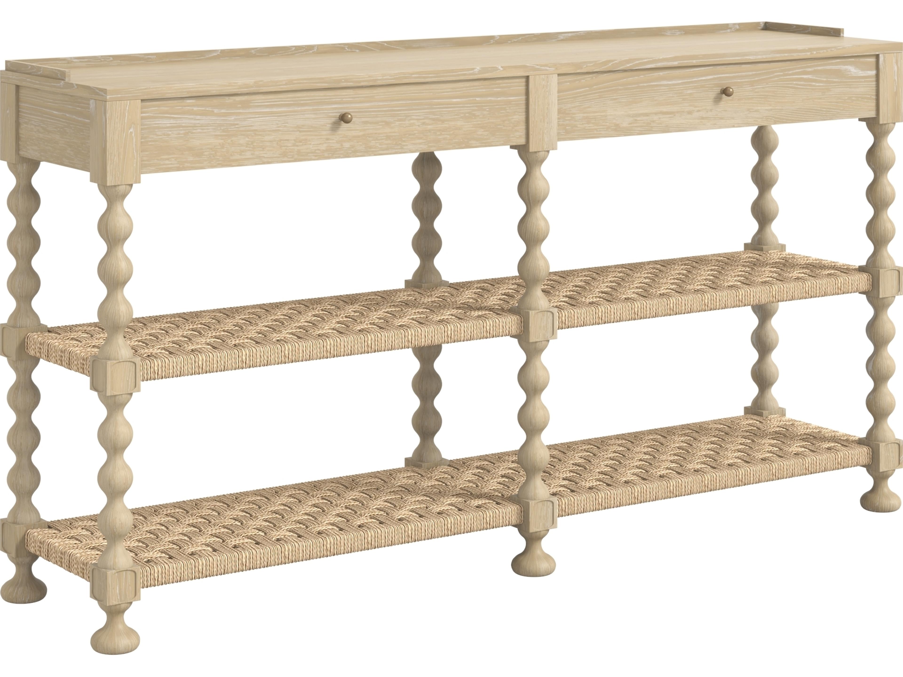 A.R.T. Furniture Haven Rectangular Wood Blonde Oak Sun Console Table