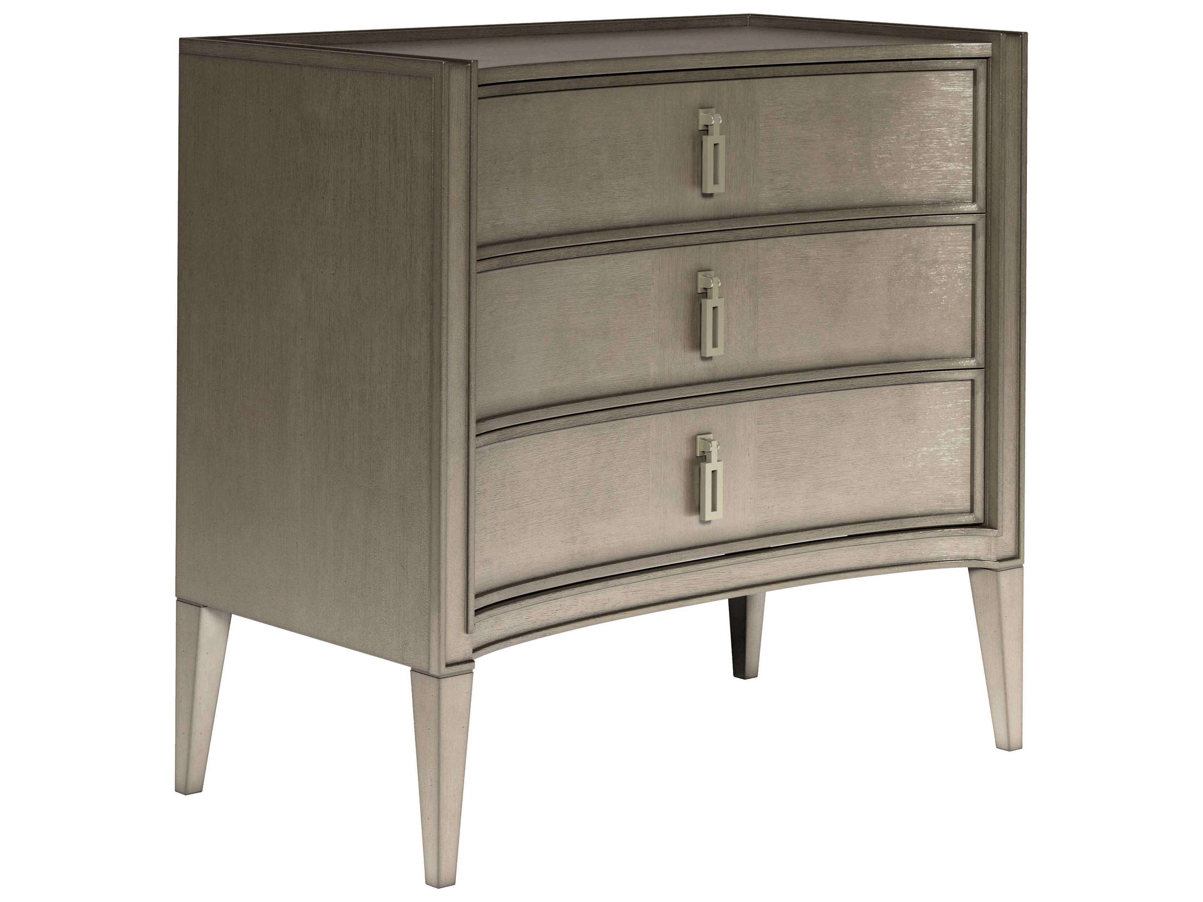 A.R.T. Furniture Cove 3-Drawers Silver Rubberwood Nightstand