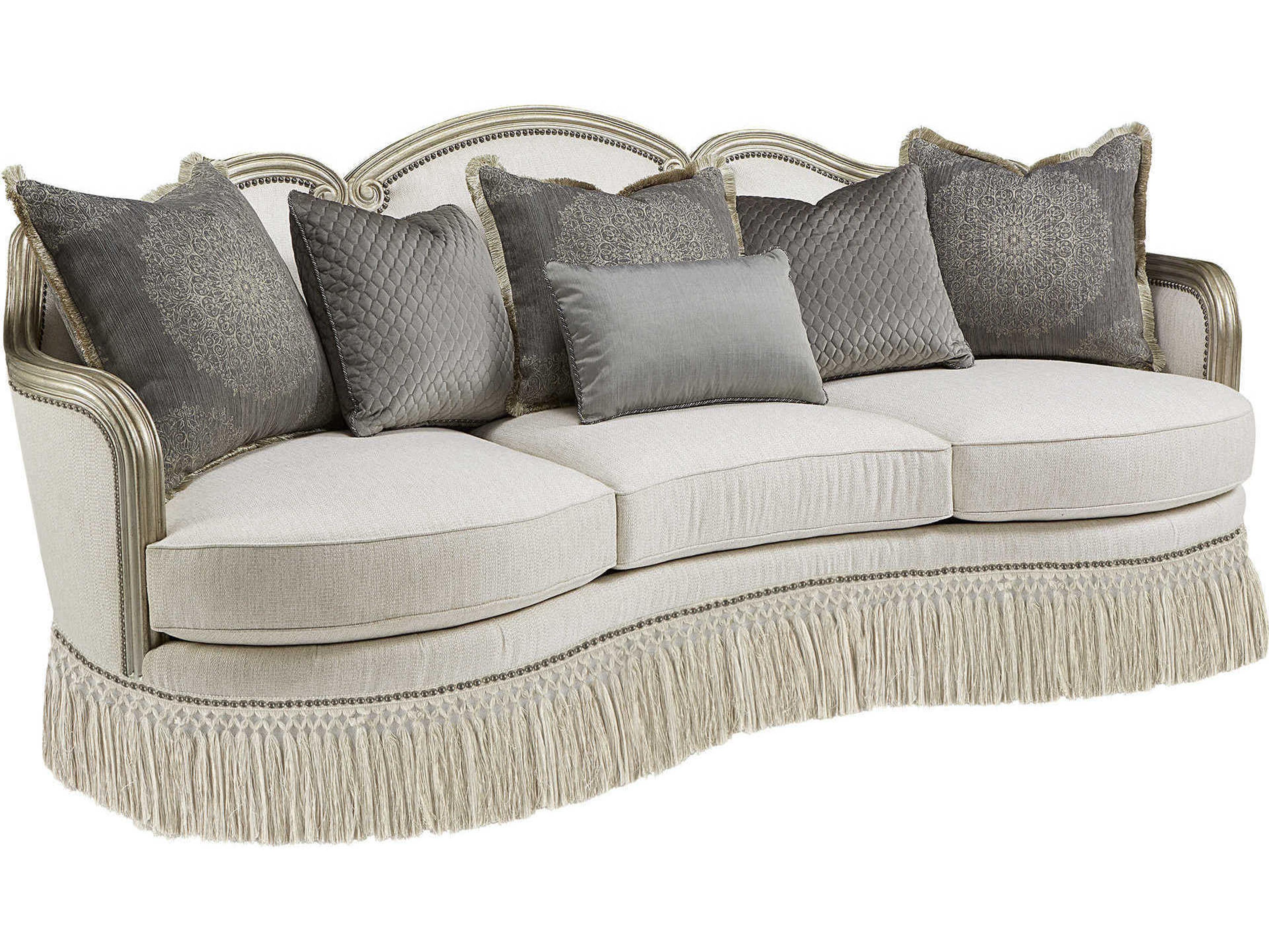 A.R.T. Furniture Giovanna Bezel Beige Upholstered Sofa