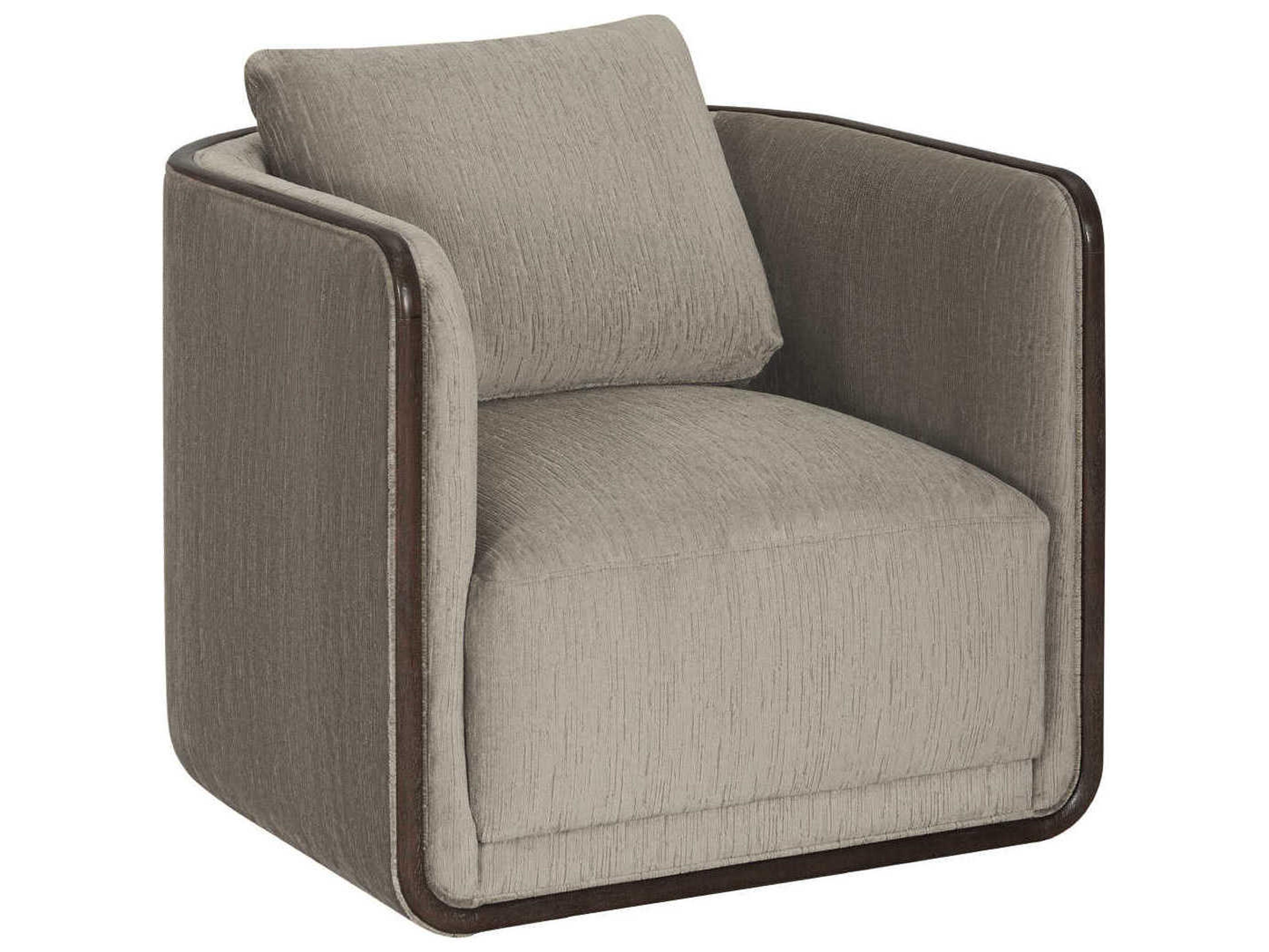 A.R.T. Furniture Sagrada Swivel Brown Fabric Accent Chair