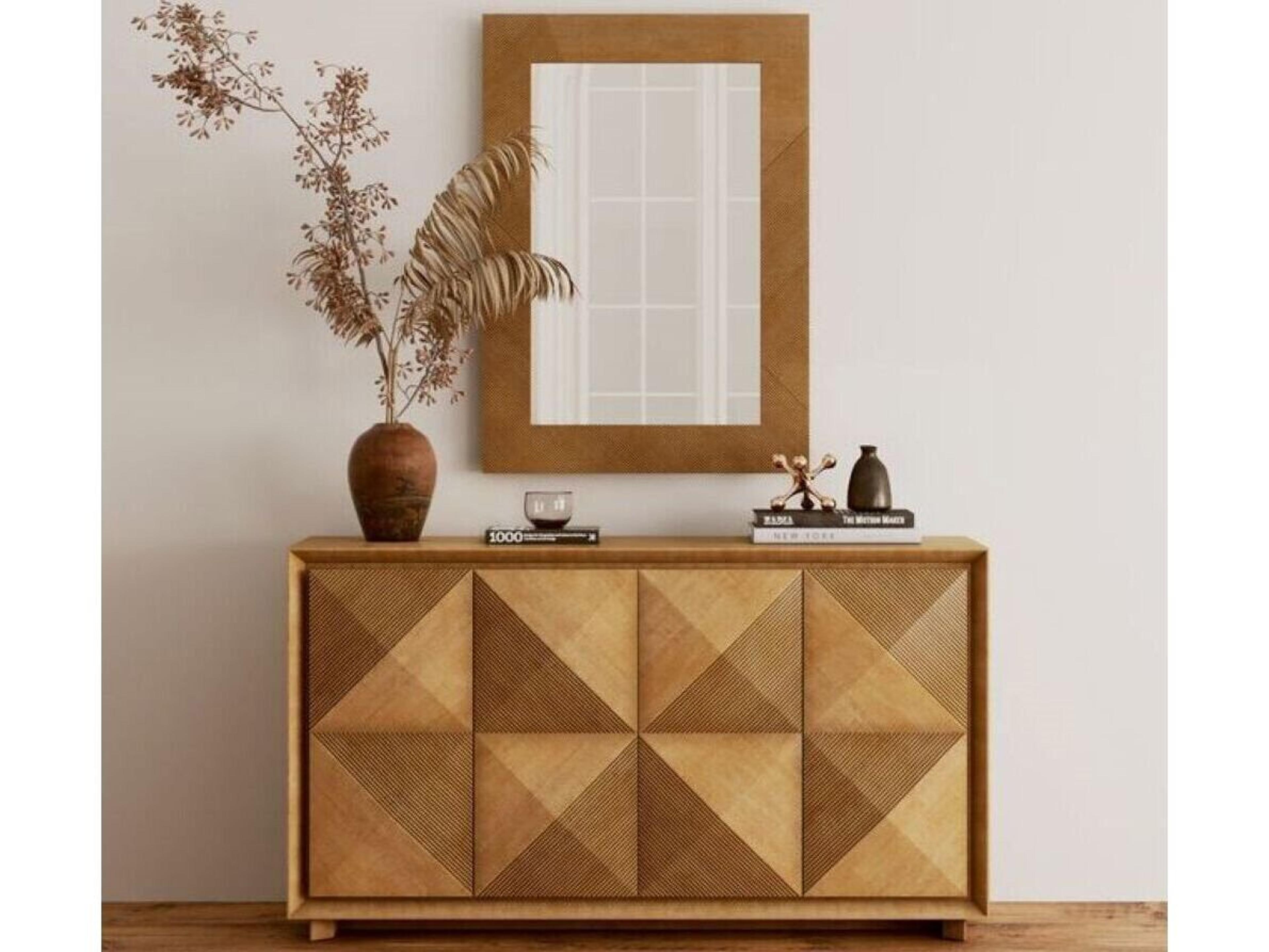 A.R.T Furniture Loft Brown Poplar Wood Dresser & Mirror Set