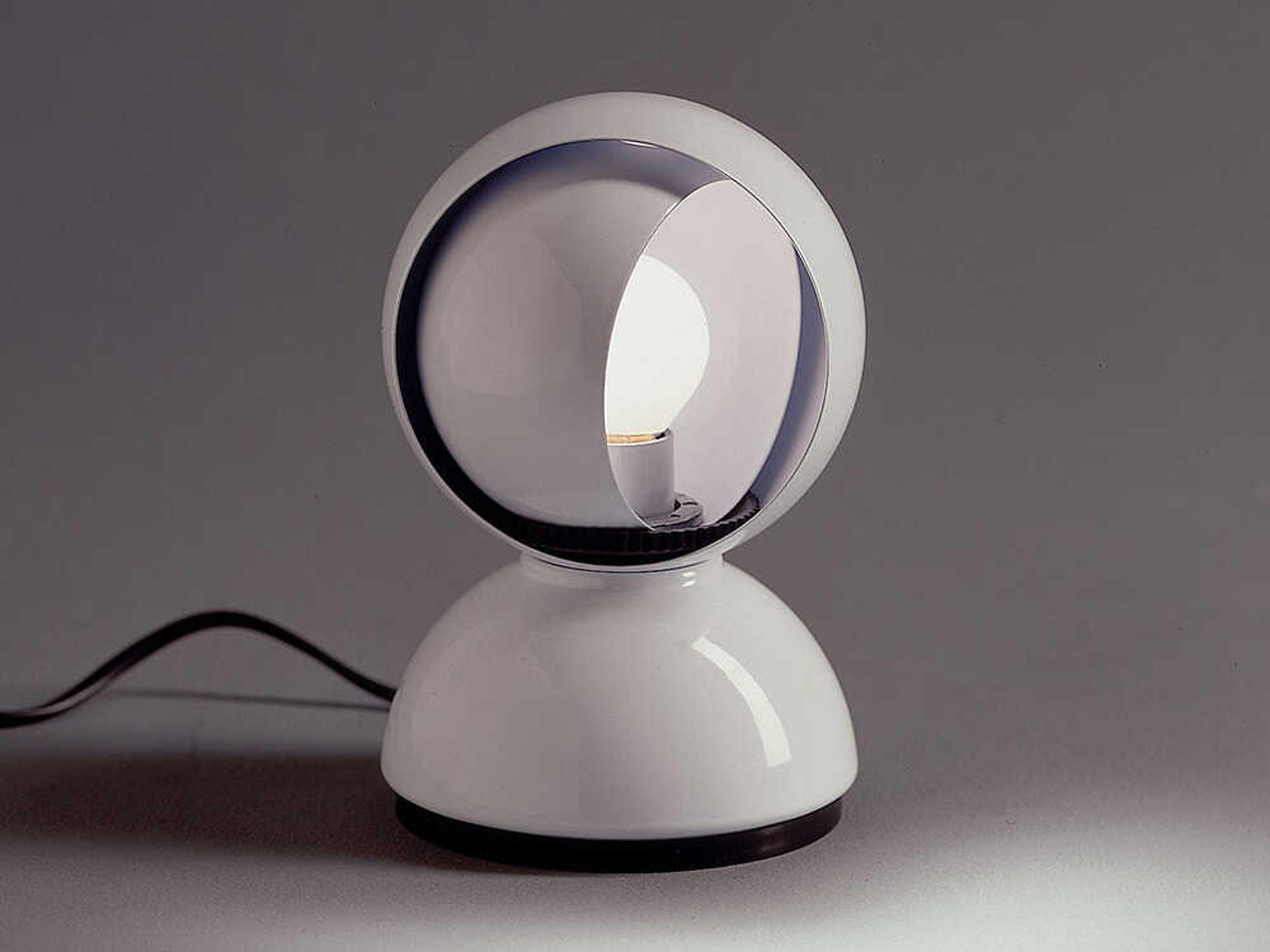 Artemide Eclisse Polished White Table Lamp