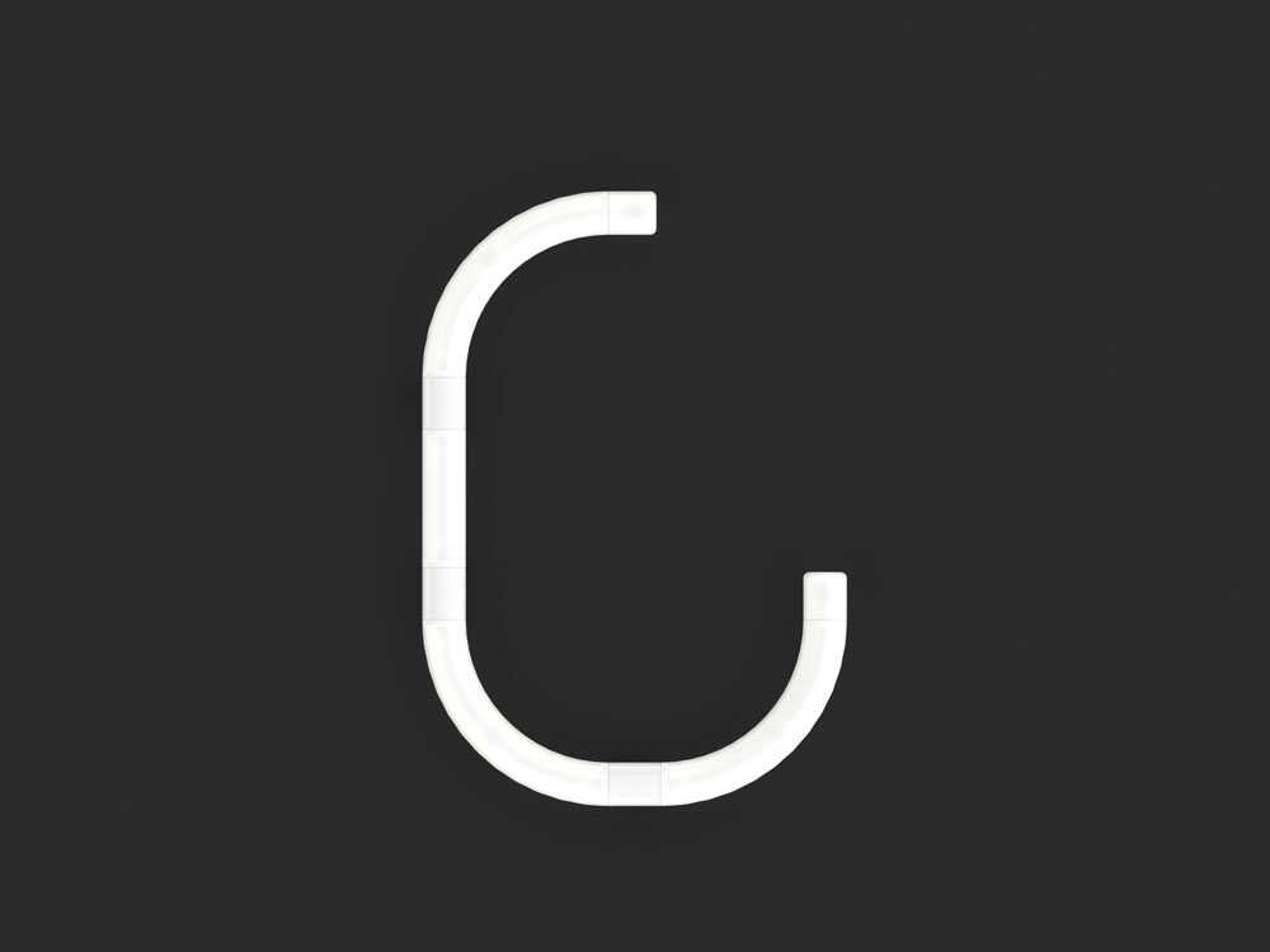 Artemide Alphabet Of Light Mini C White Wall Sconce