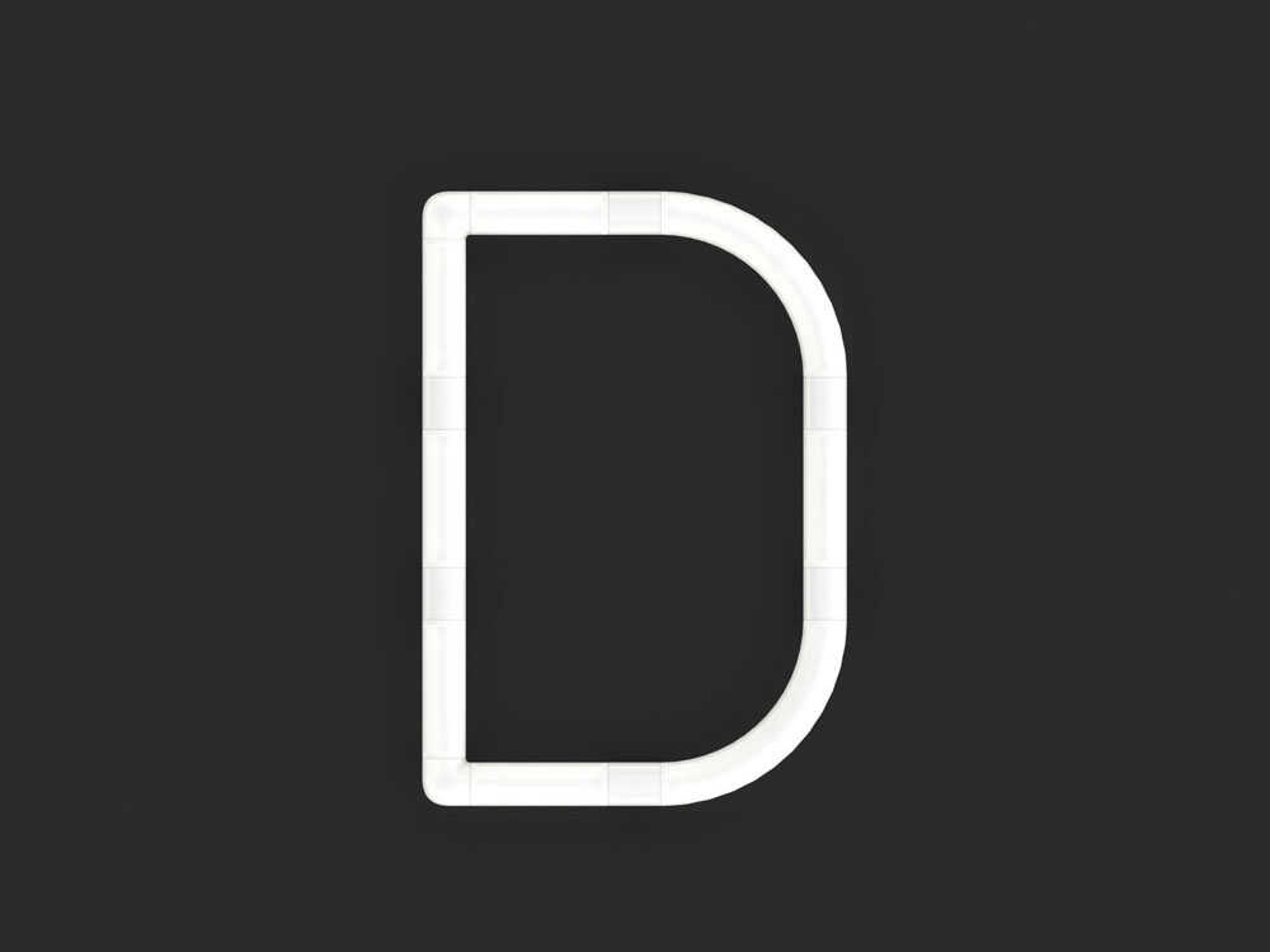 Artemide Alphabet Of Light Mini D White Wall Sconce