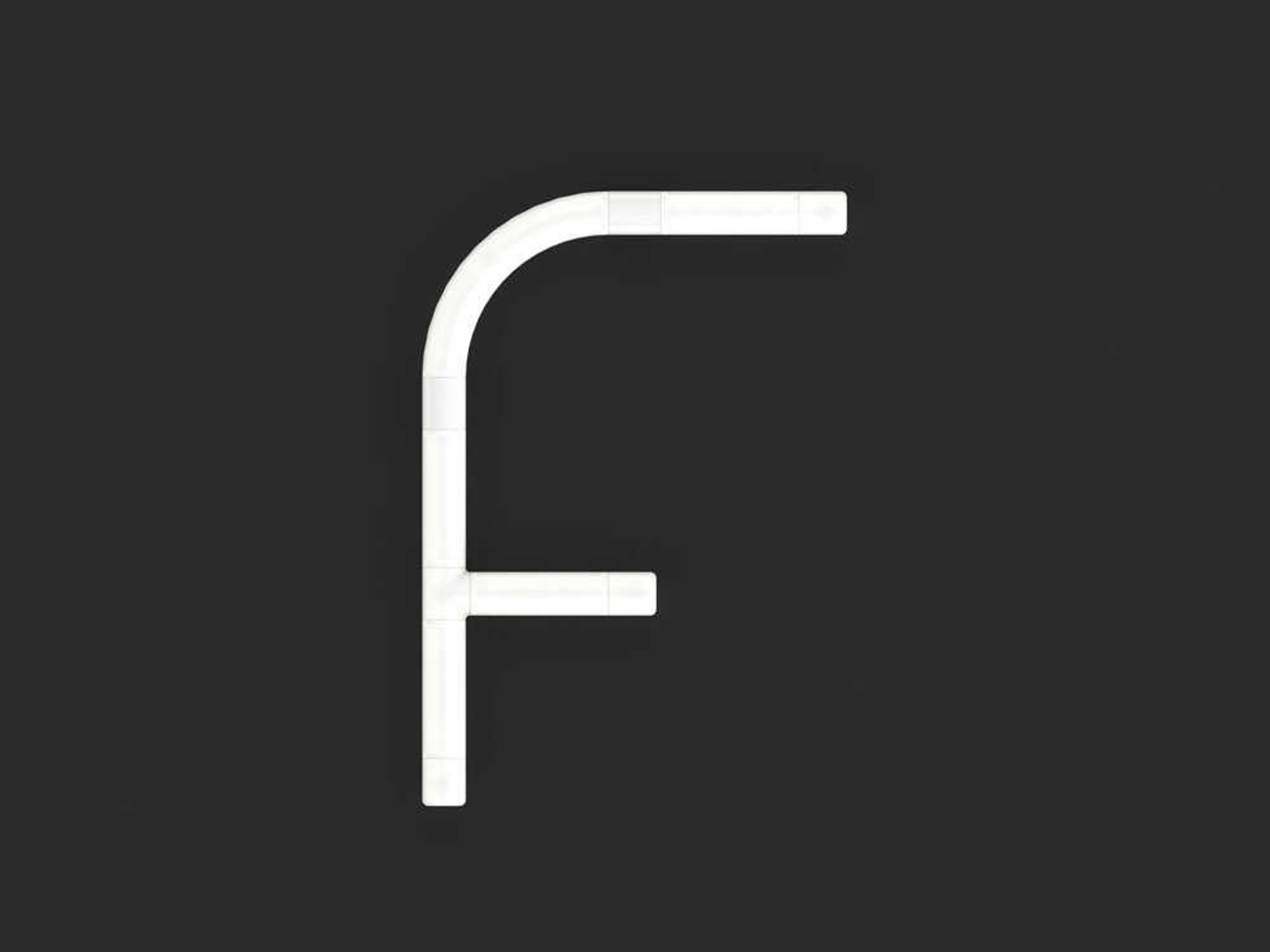 Artemide Alphabet Of Light Mini F White Wall Sconce