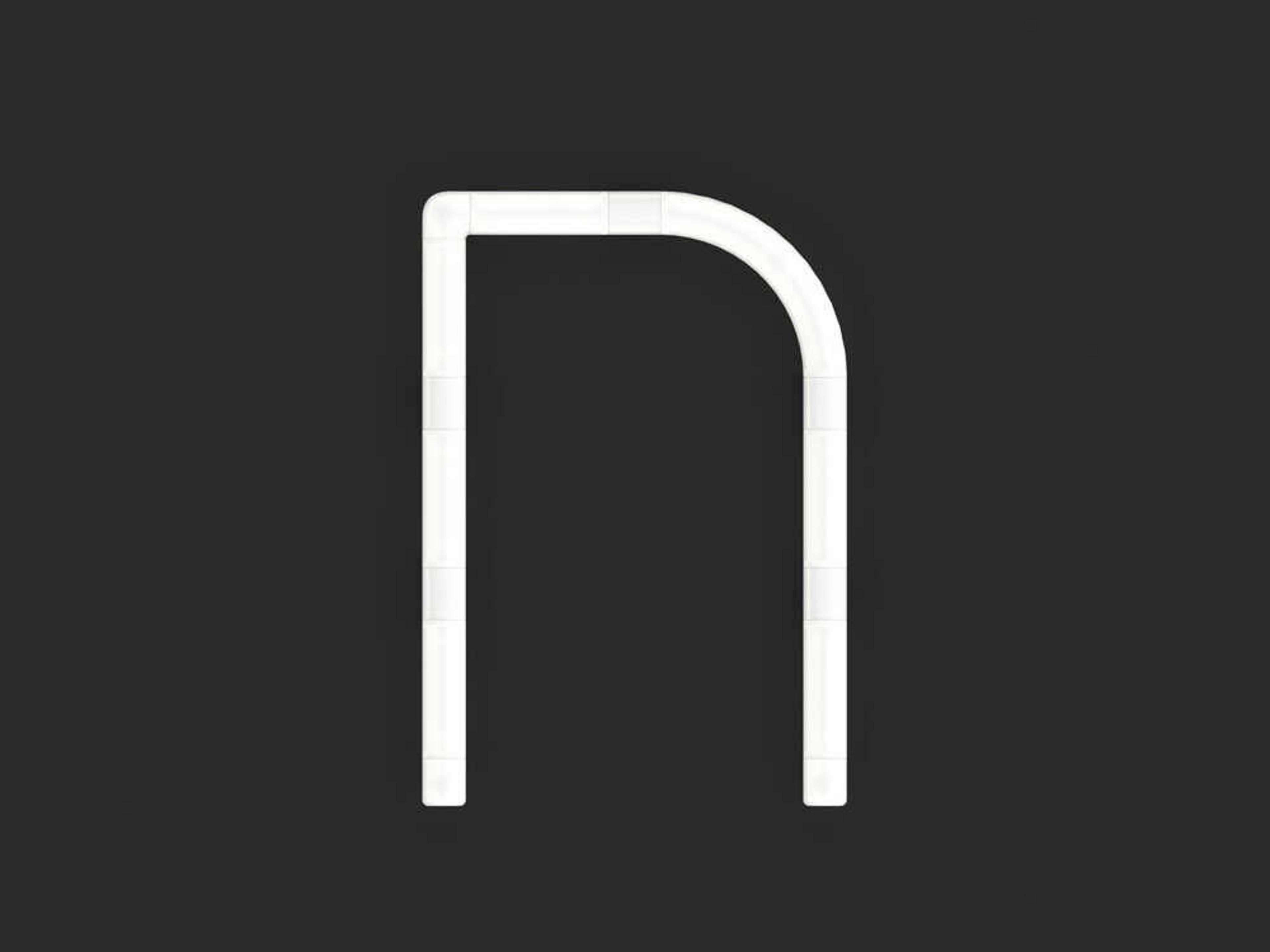 Artemide Alphabet Of Light Mini N White Wall Sconce