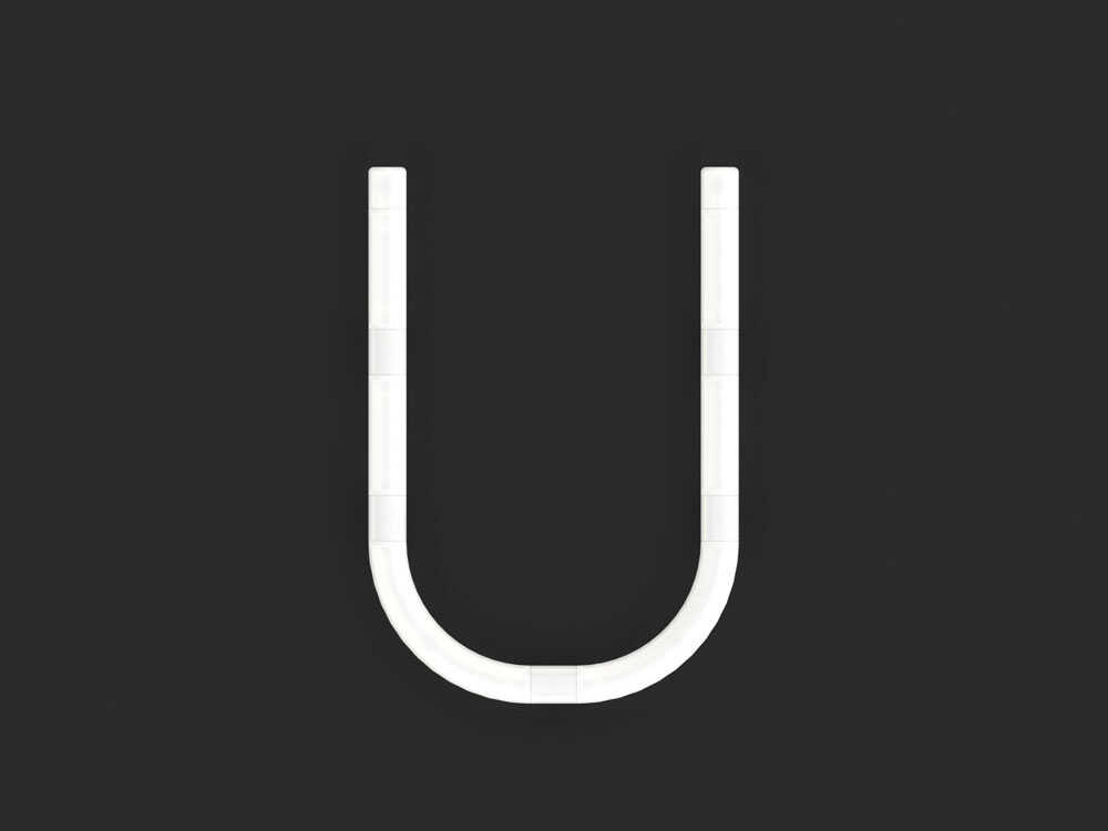 Artemide Alphabet Of Light Mini U White Wall Sconce