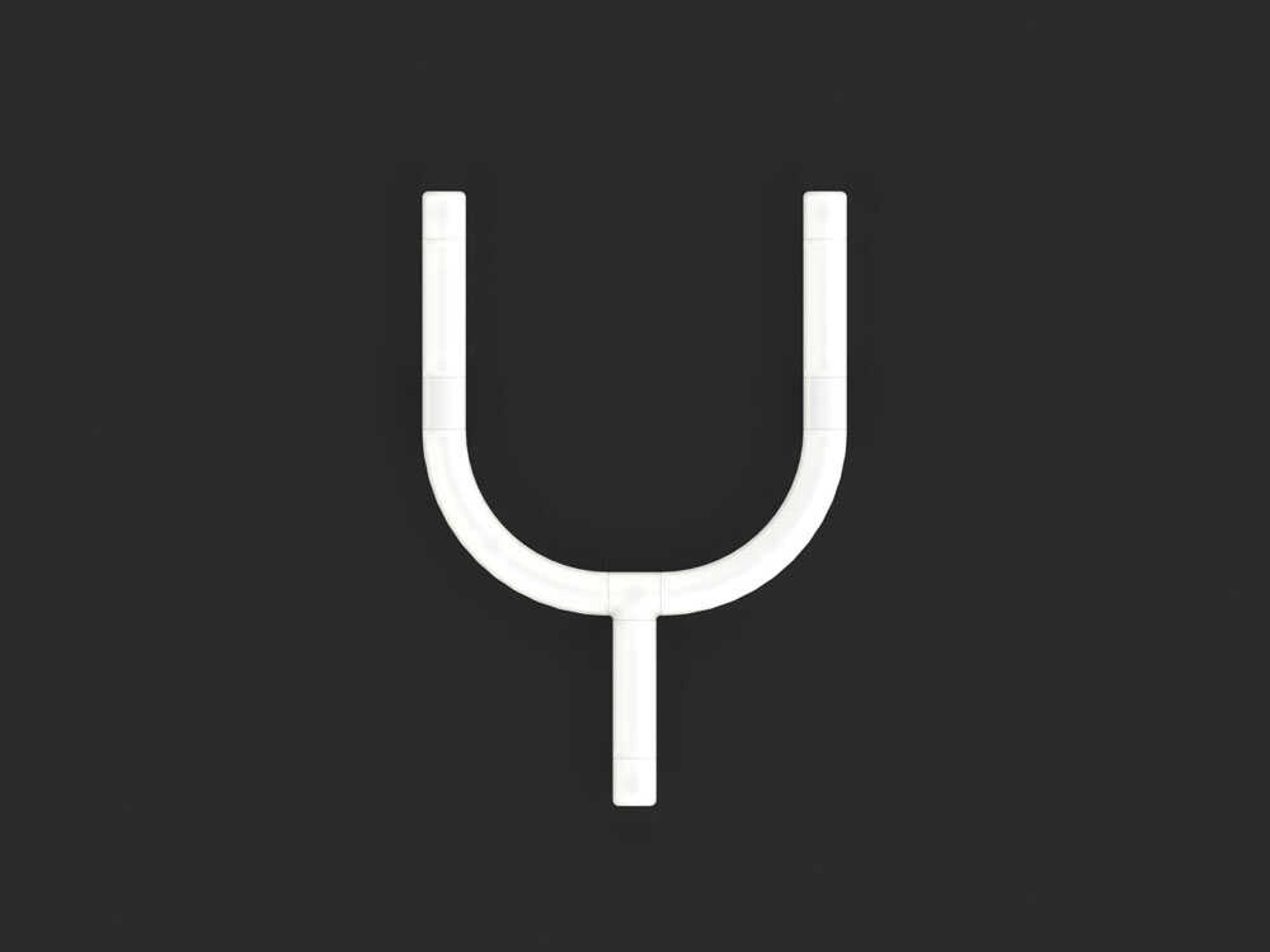 Artemide Alphabet Of Light Mini Y White Wall Sconce