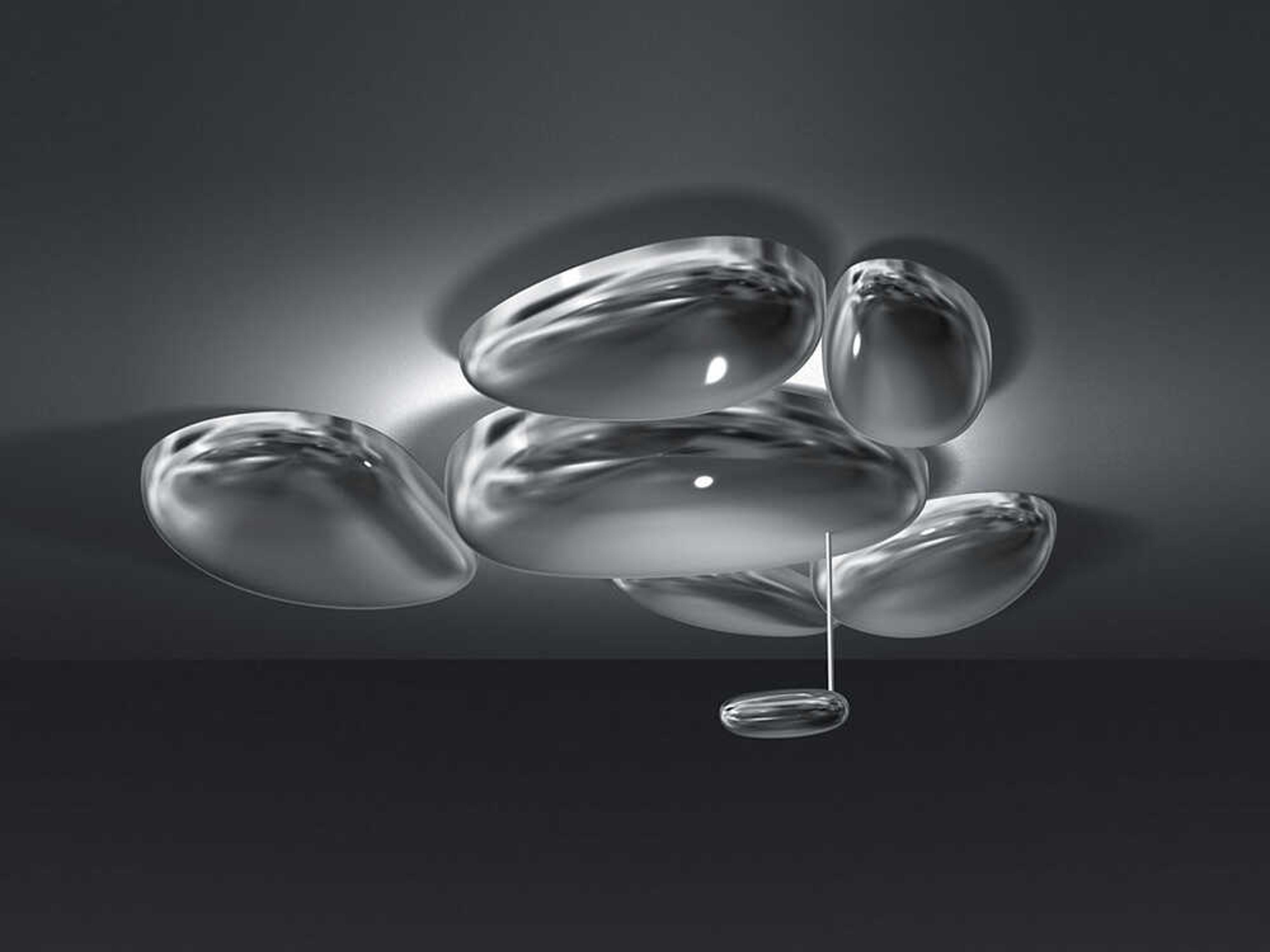 Artemide Skydro Polished Aluminum Silver Flush Mount