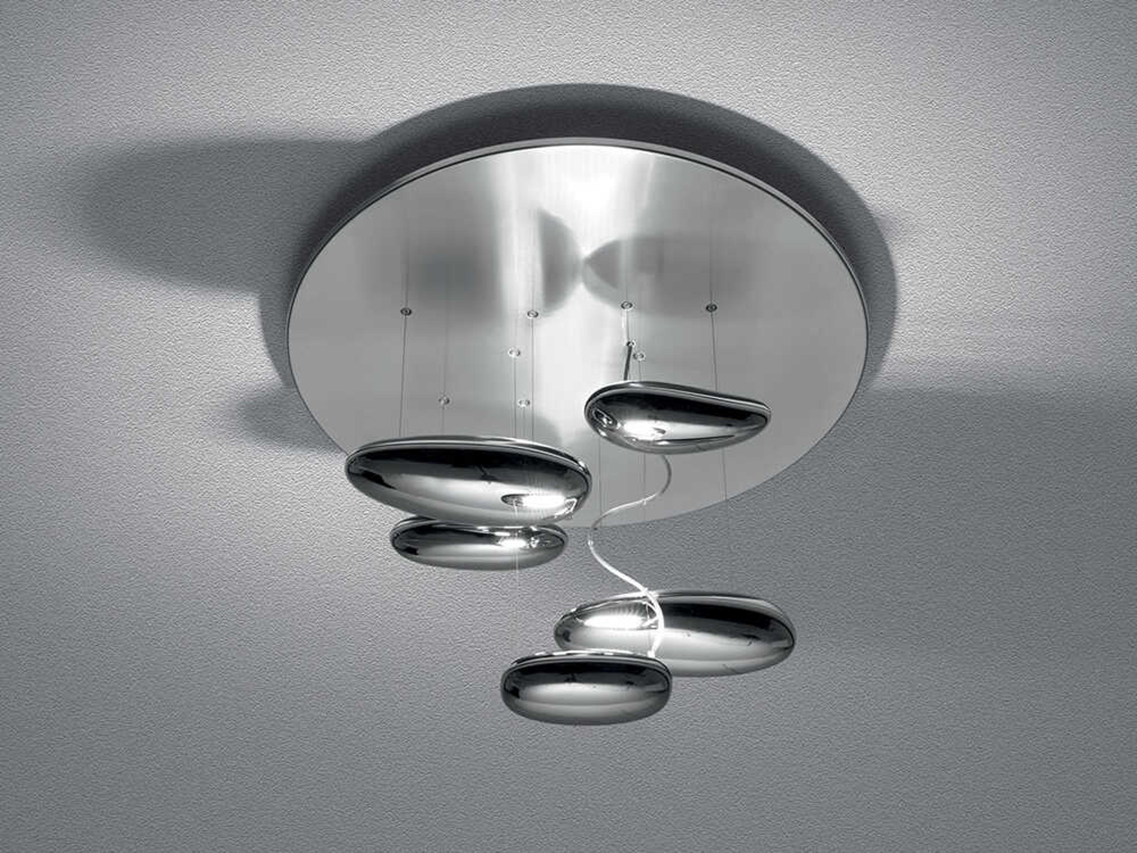 Artemide Mercury Mini Polished Aluminum Stainless Steel Flush Mount