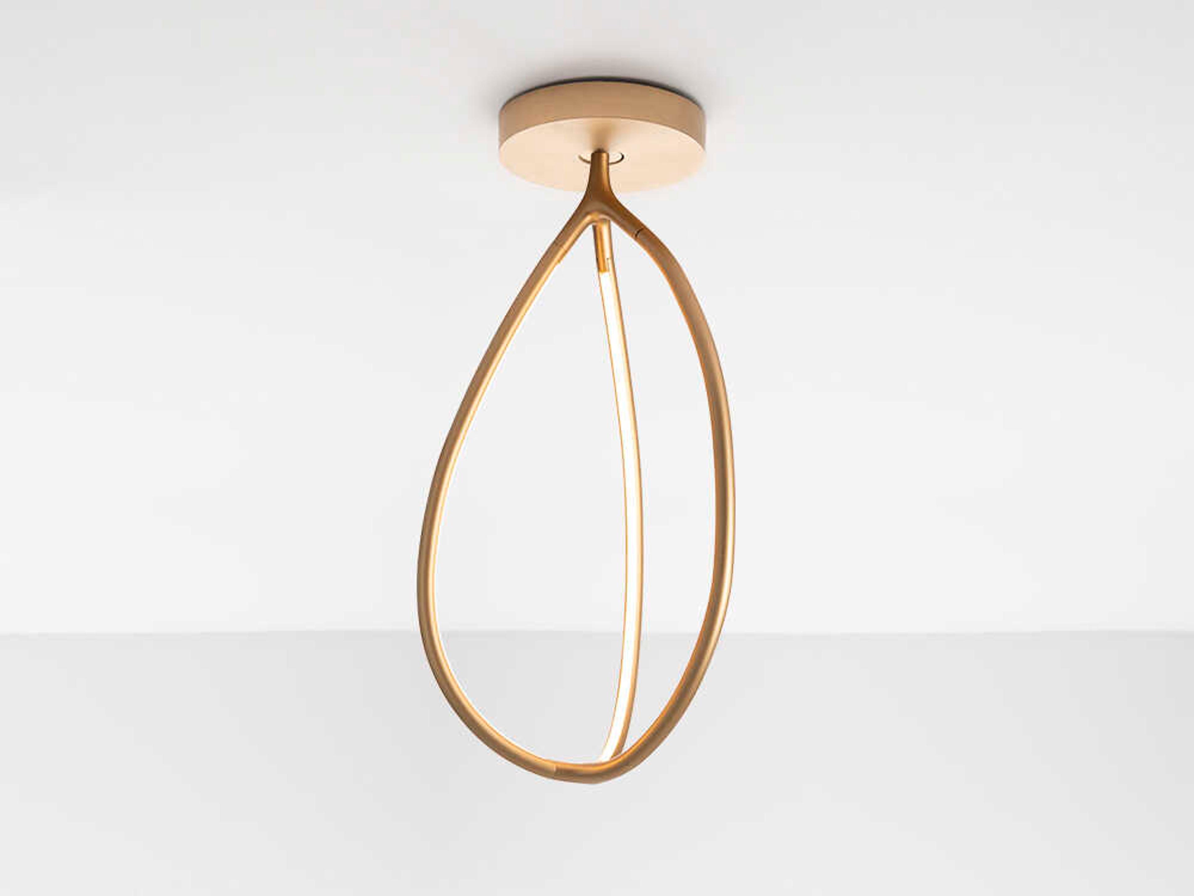 Artemide Arrival Brass Geometric Flush Mount