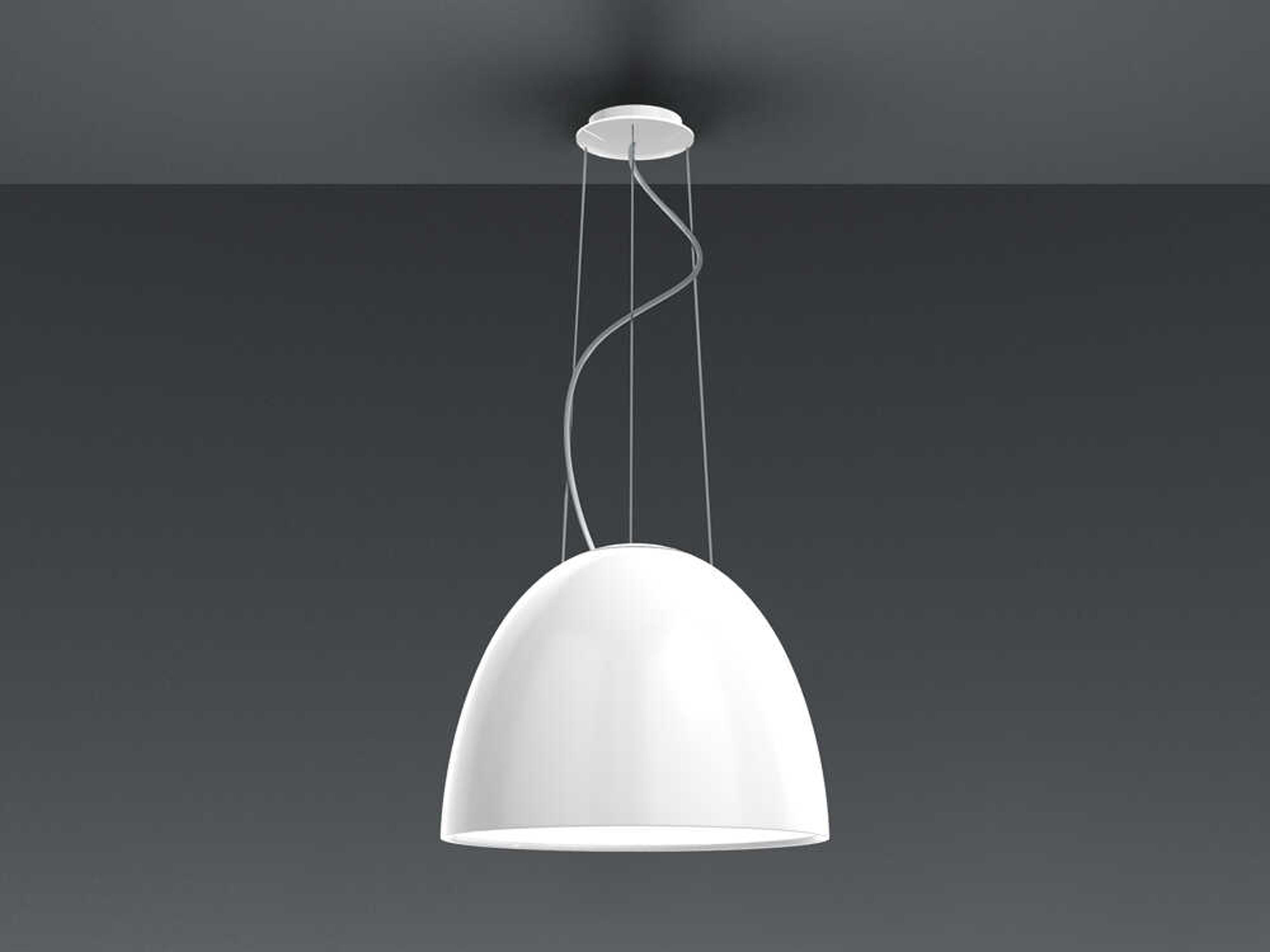 Artemide Nur Gloss White Dome Pendant