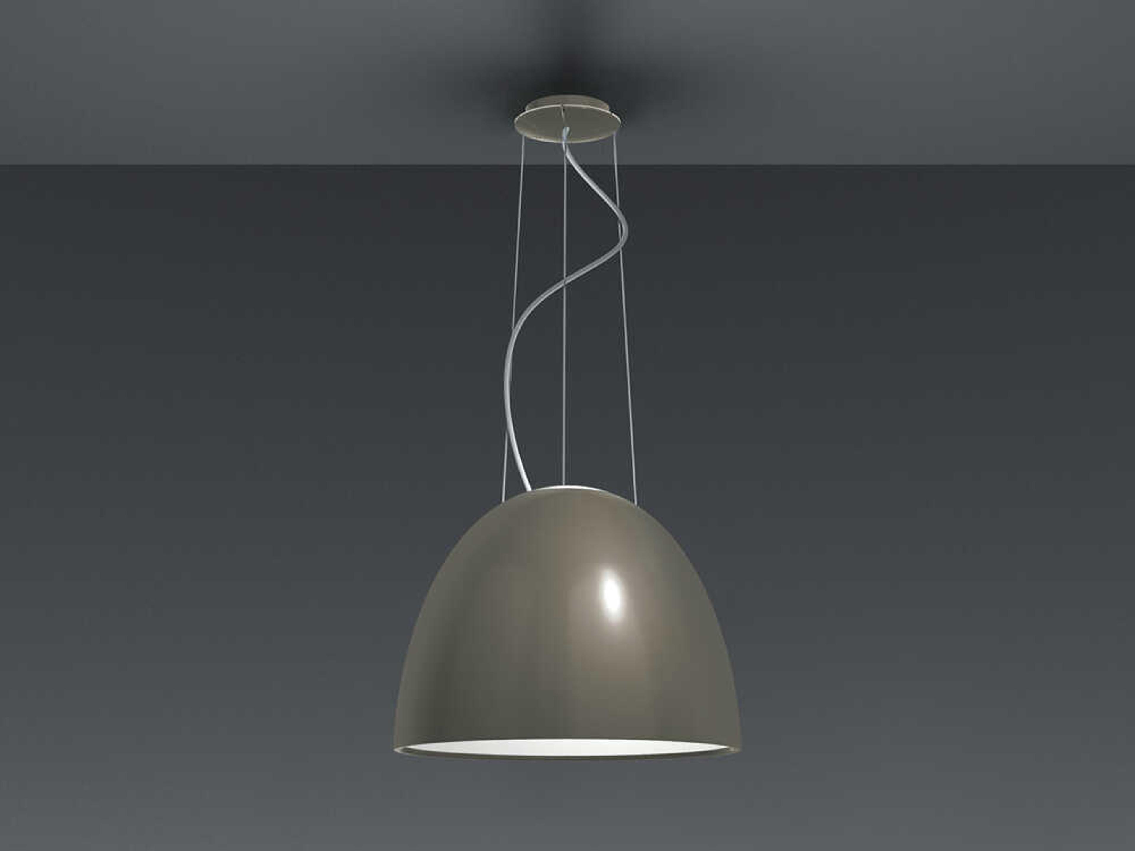 Artemide Nur Gloss Grey Dome Pendant