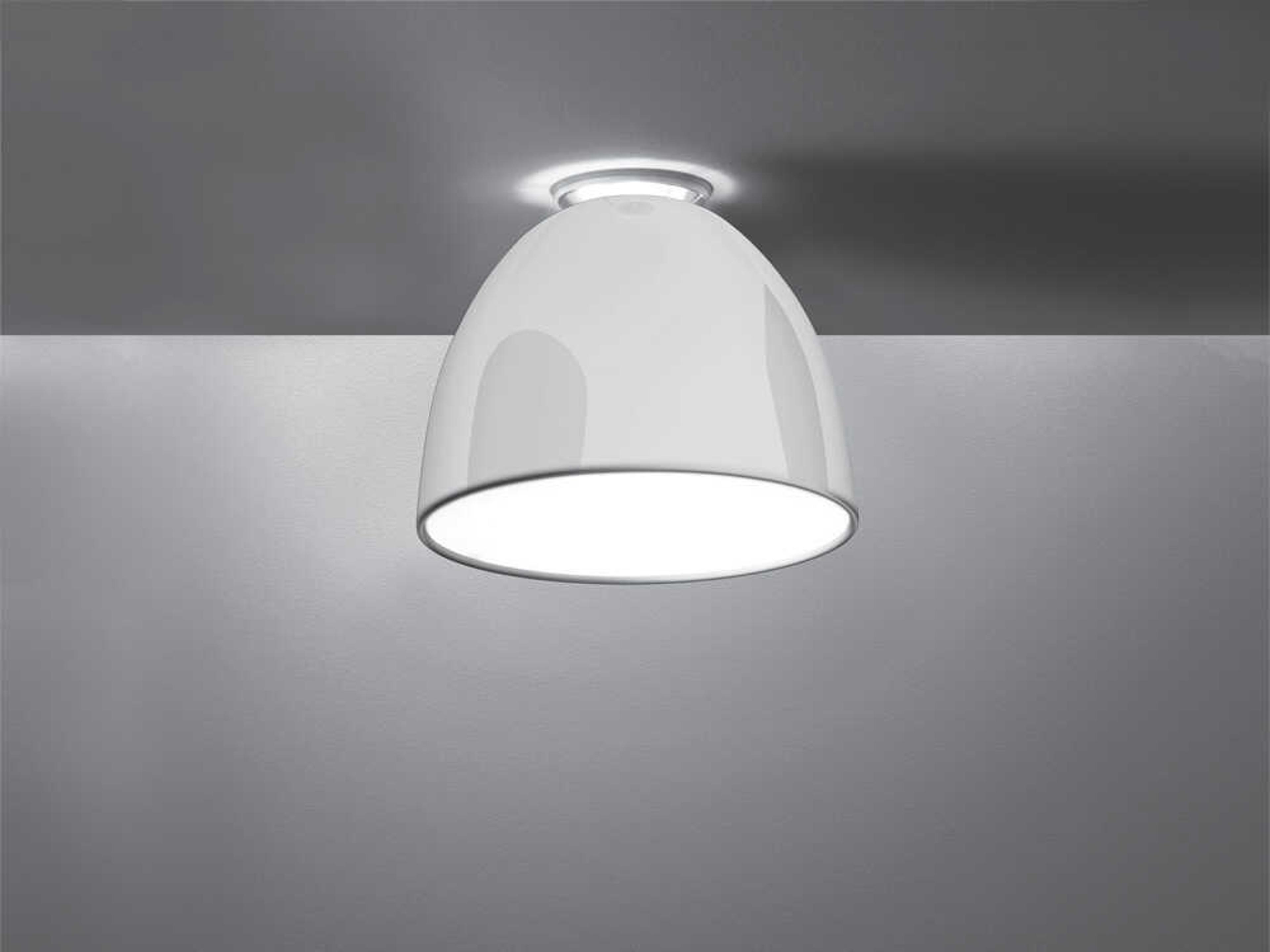 Artemide Nur Gloss Mini Gloss White Dome Flush Mount