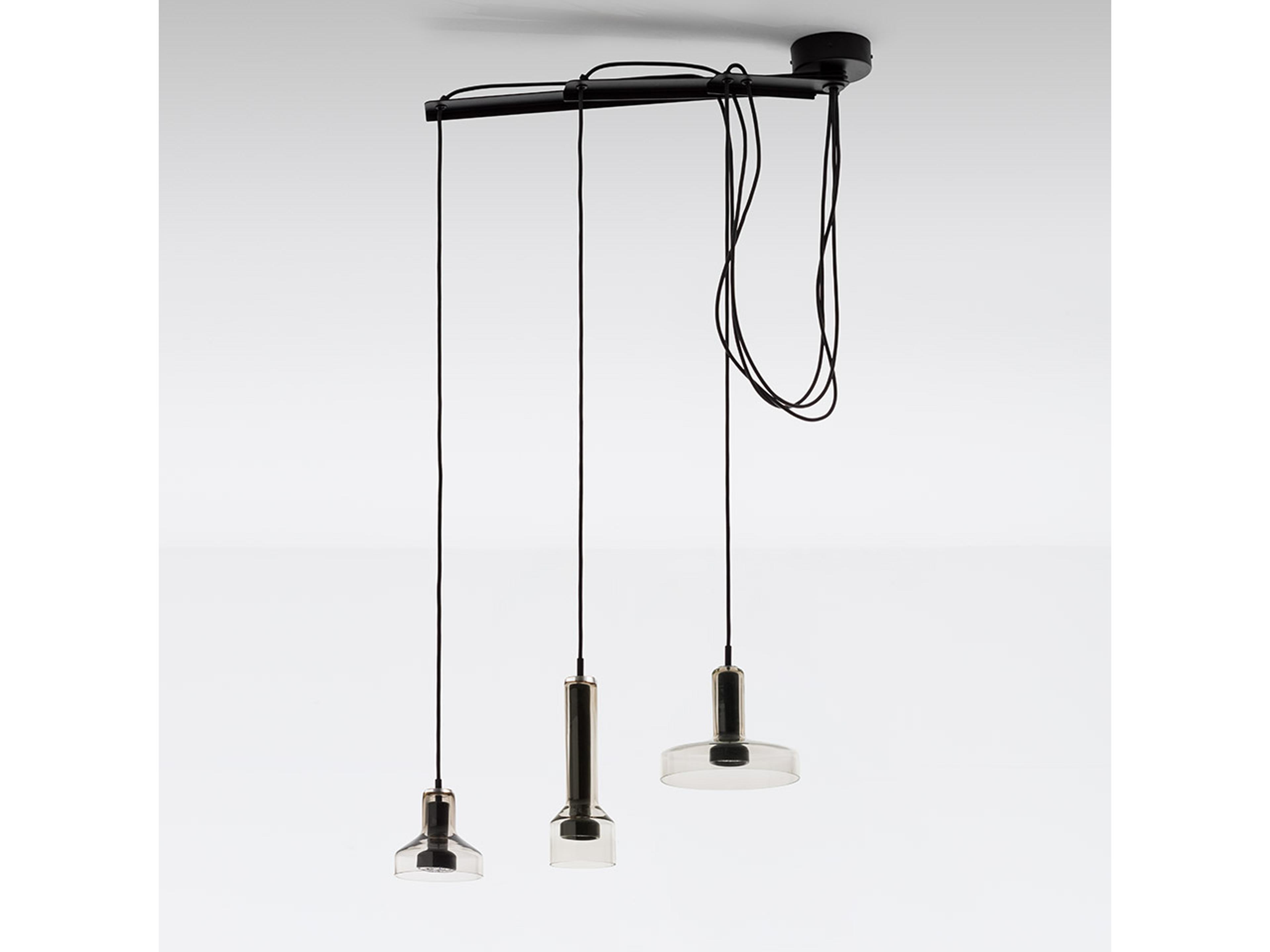 Artemide Stab 3-Light Brown Clear Island Pendant