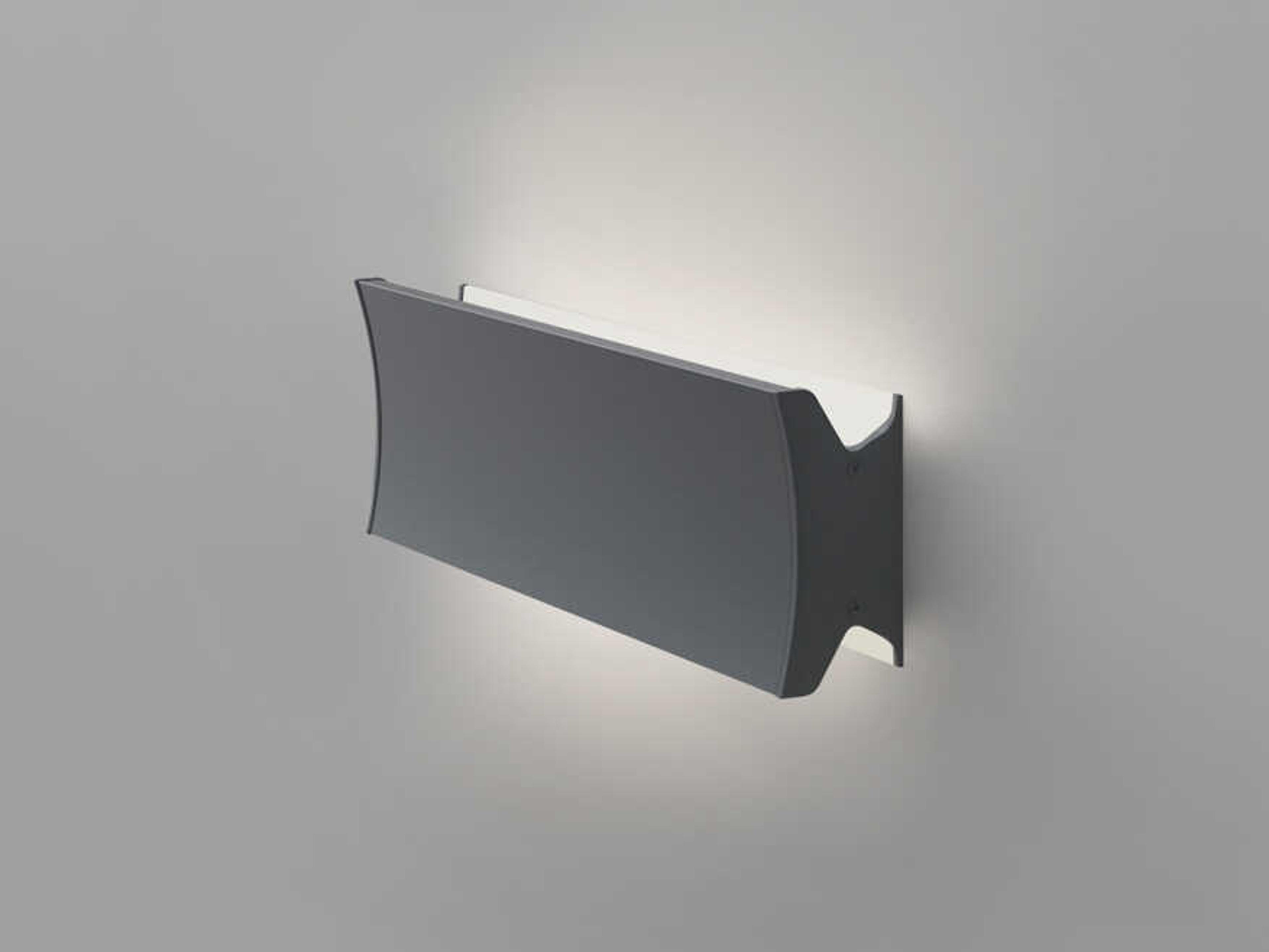 Artemide Lineacurve Anthracite Grey Dual Wall Sconce