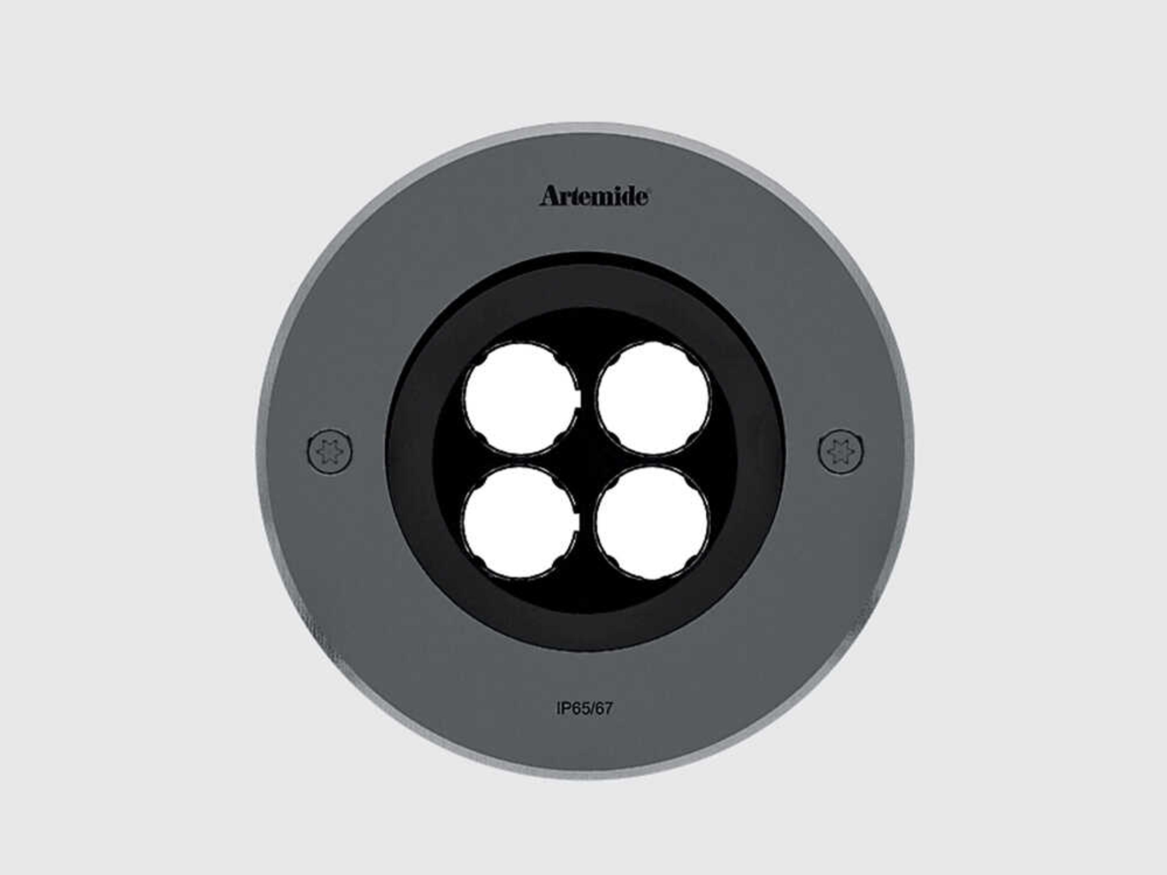 Artemide Ego Drive Over Stainless Steel Round Flush Mount