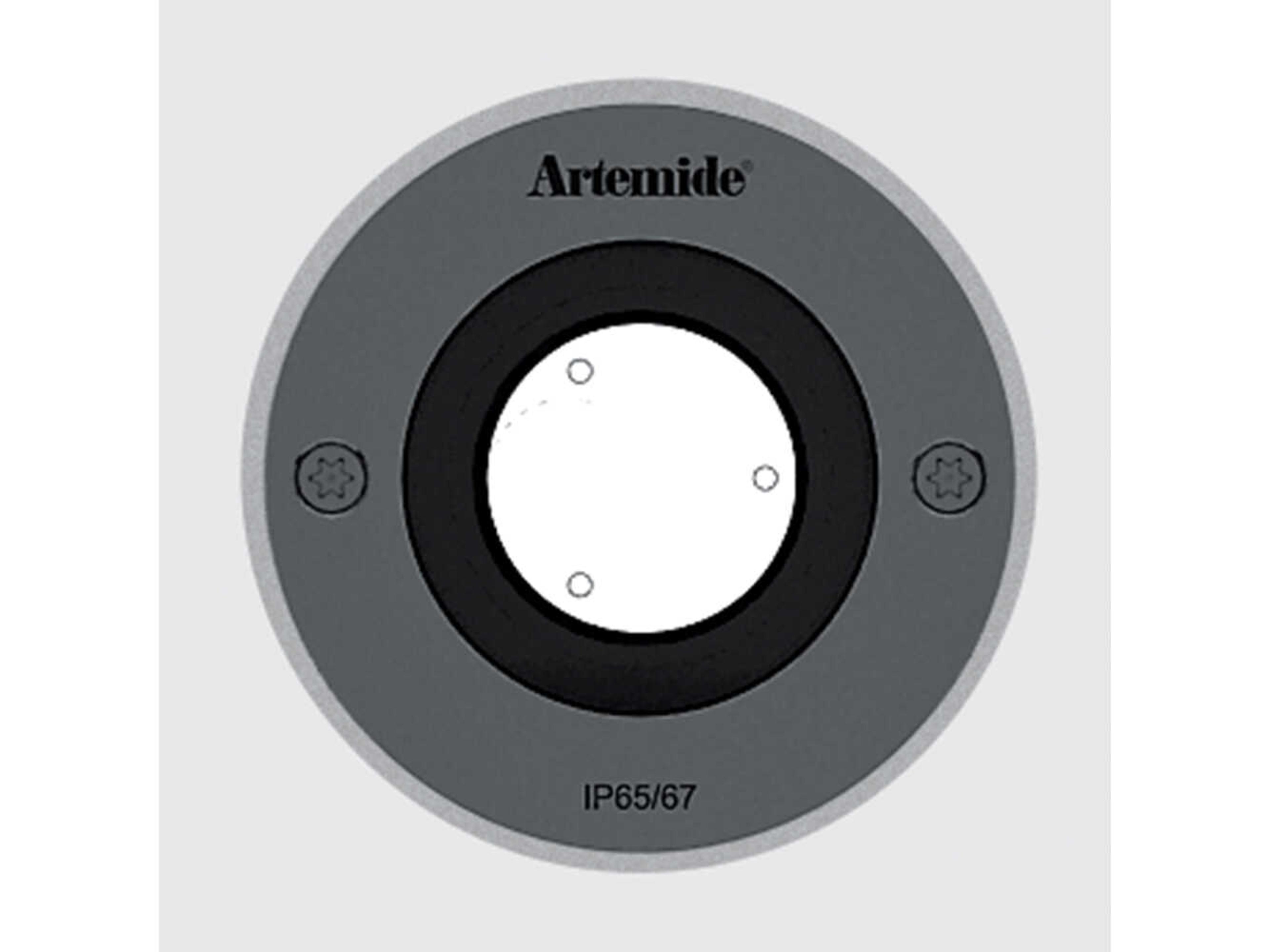 Artemide Ego Downlight Stainless Steel Round Flush Mount