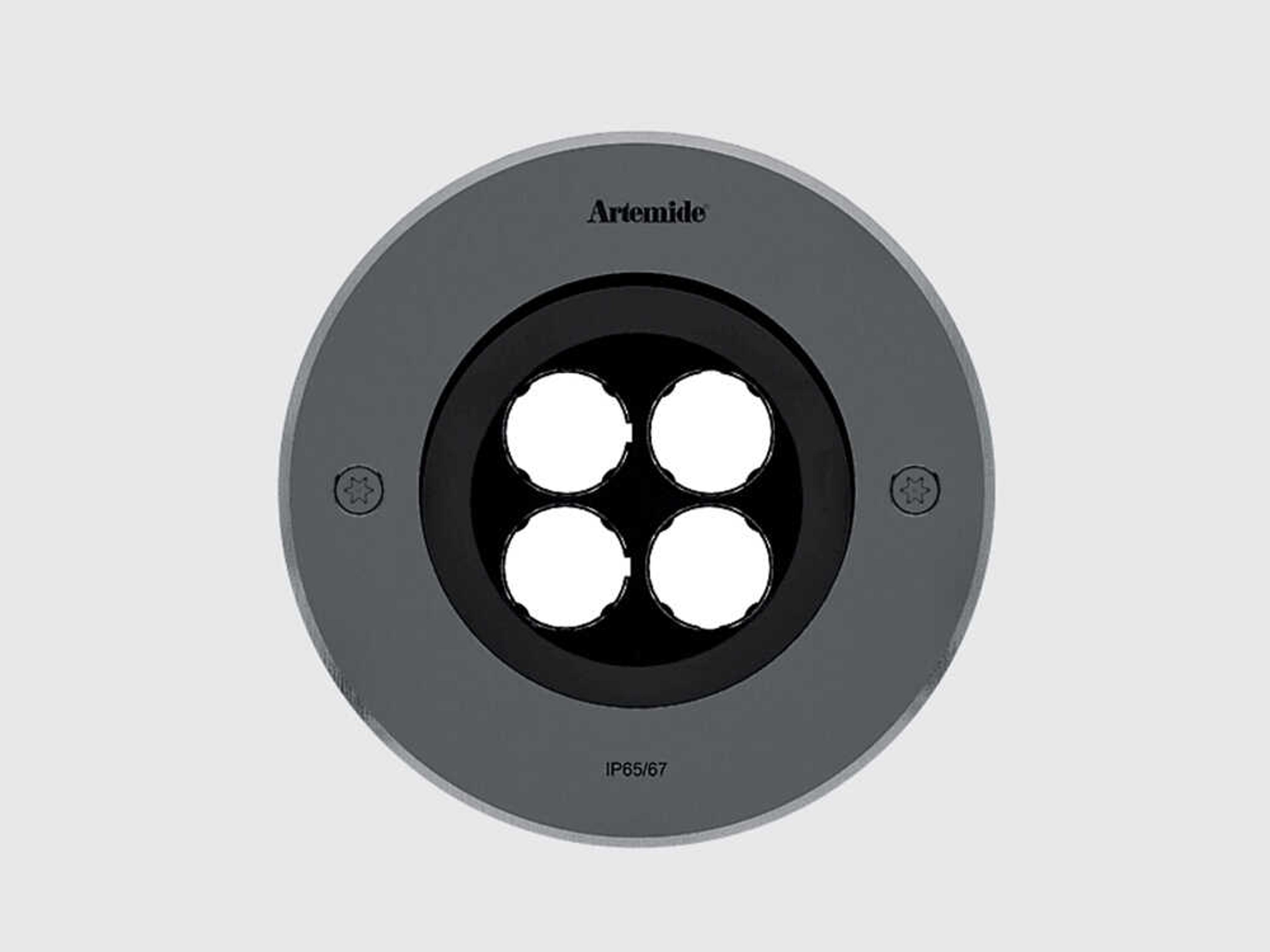 Artemide Ego Downlight Stainless Steel Round Flush Mount