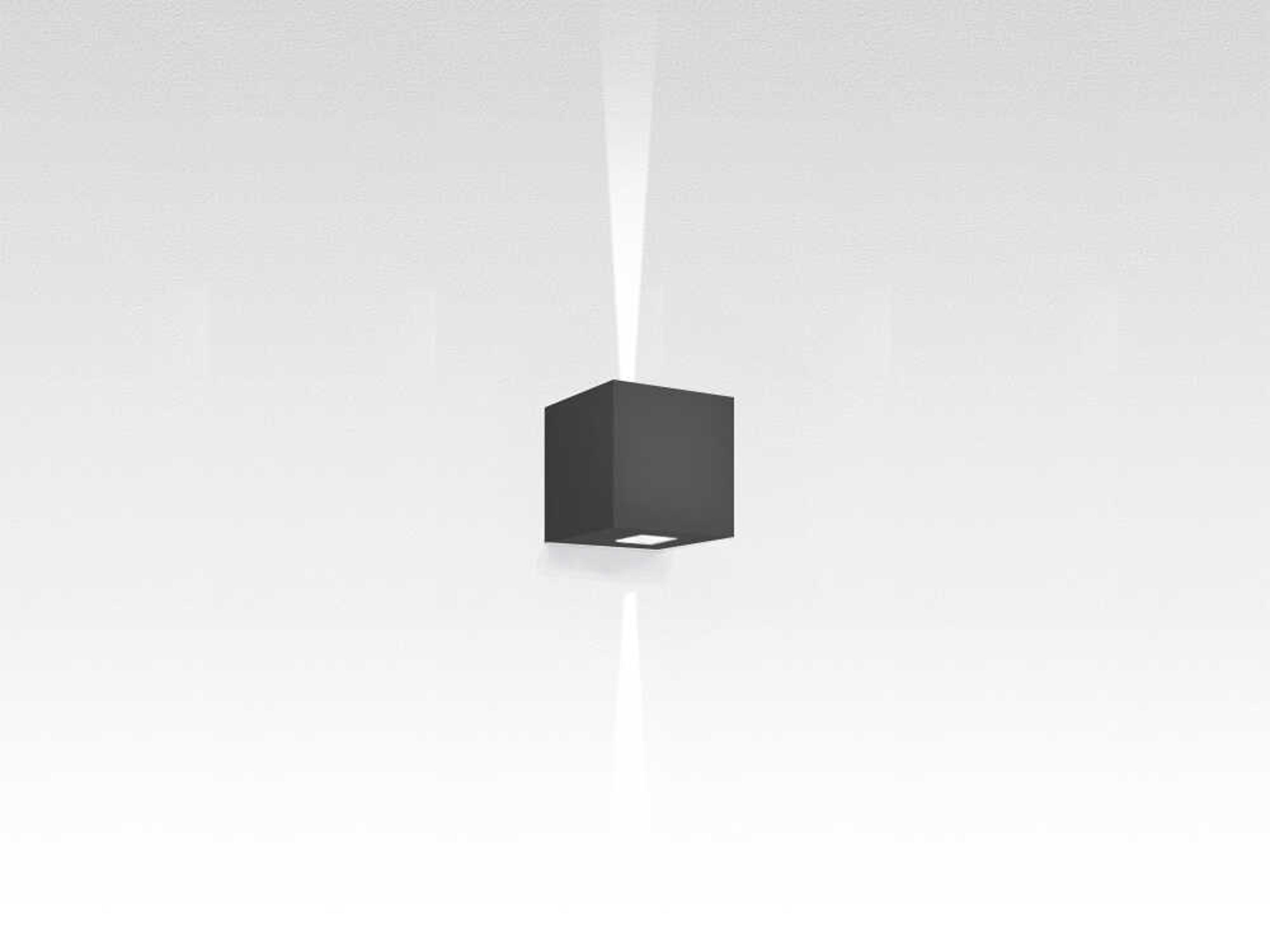 Artemide Effetto Anthracite Grey Square Wall Sconce