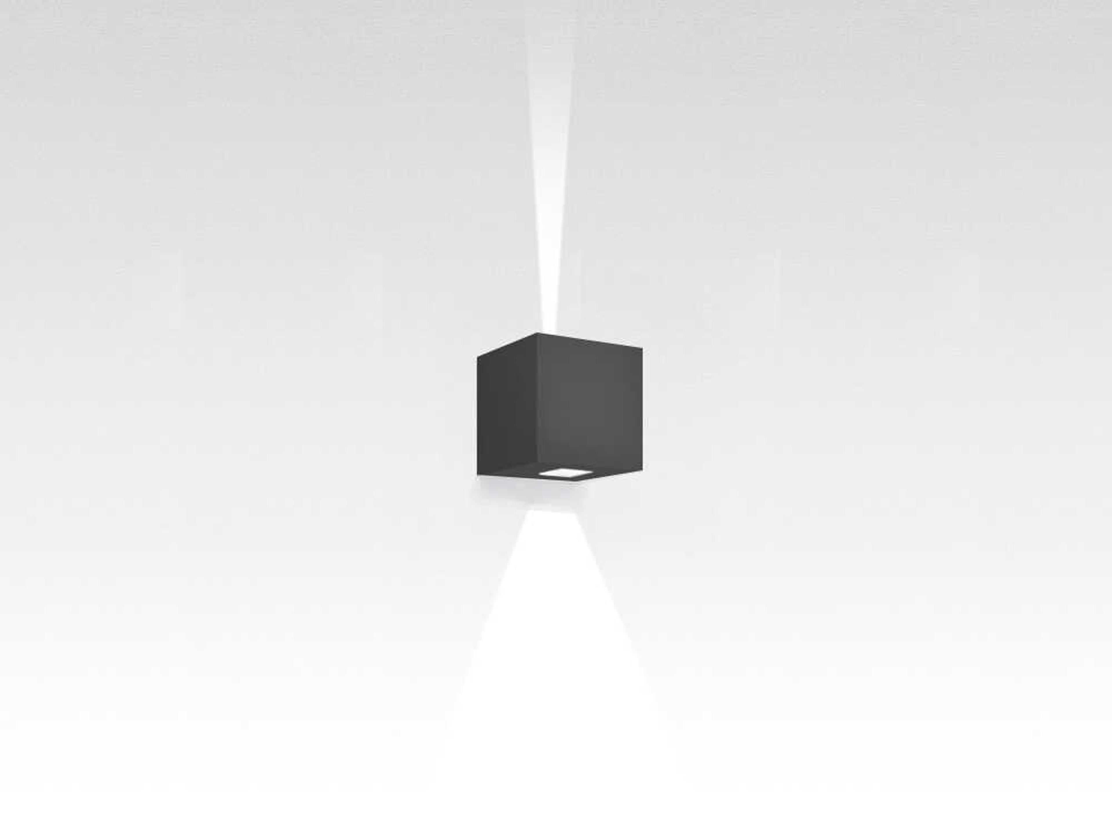 Artemide Effetto Anthracite Grey Square Wall Sconce