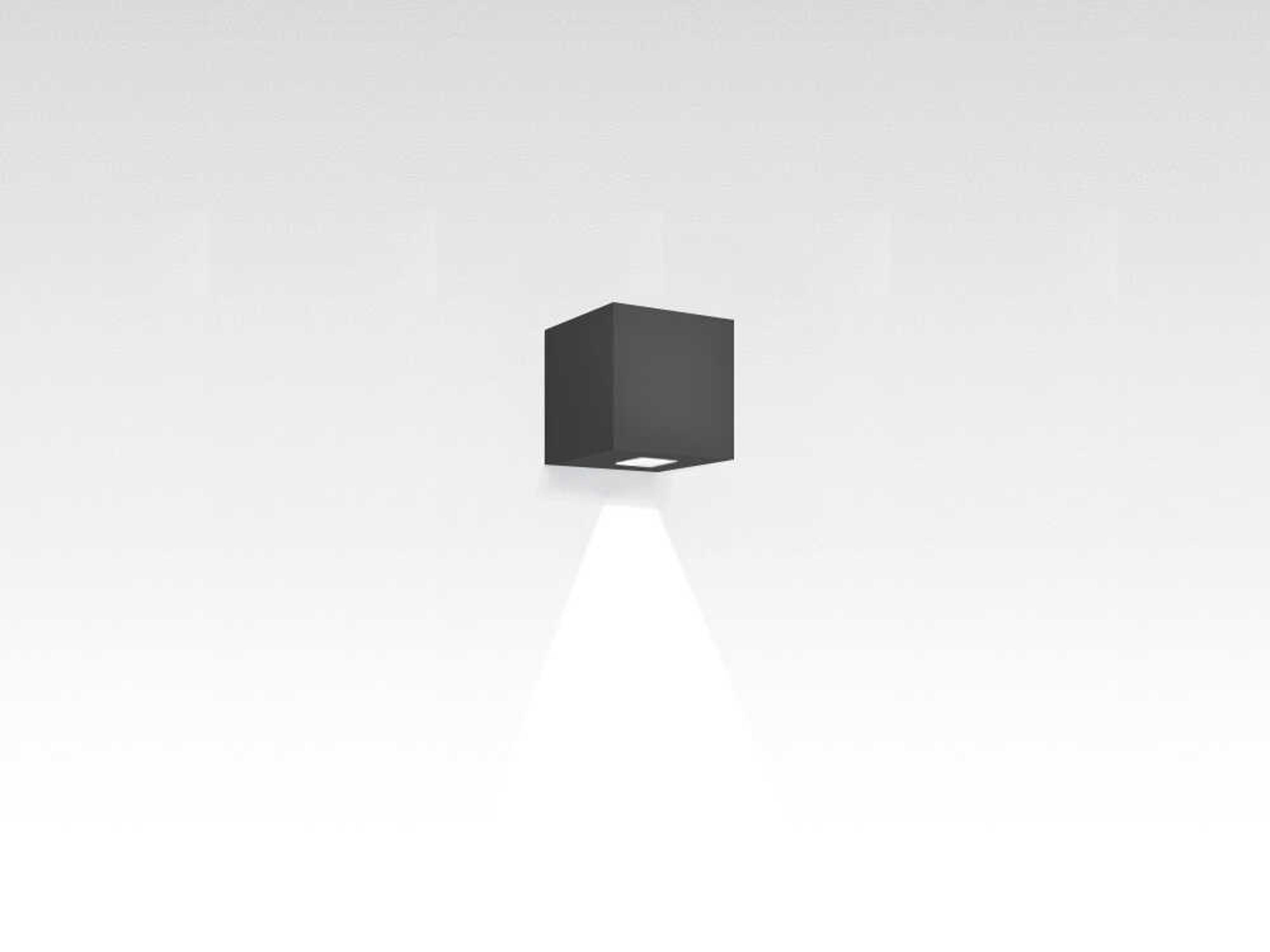 Artemide Effetto Anthracite Grey Square Wall Sconce