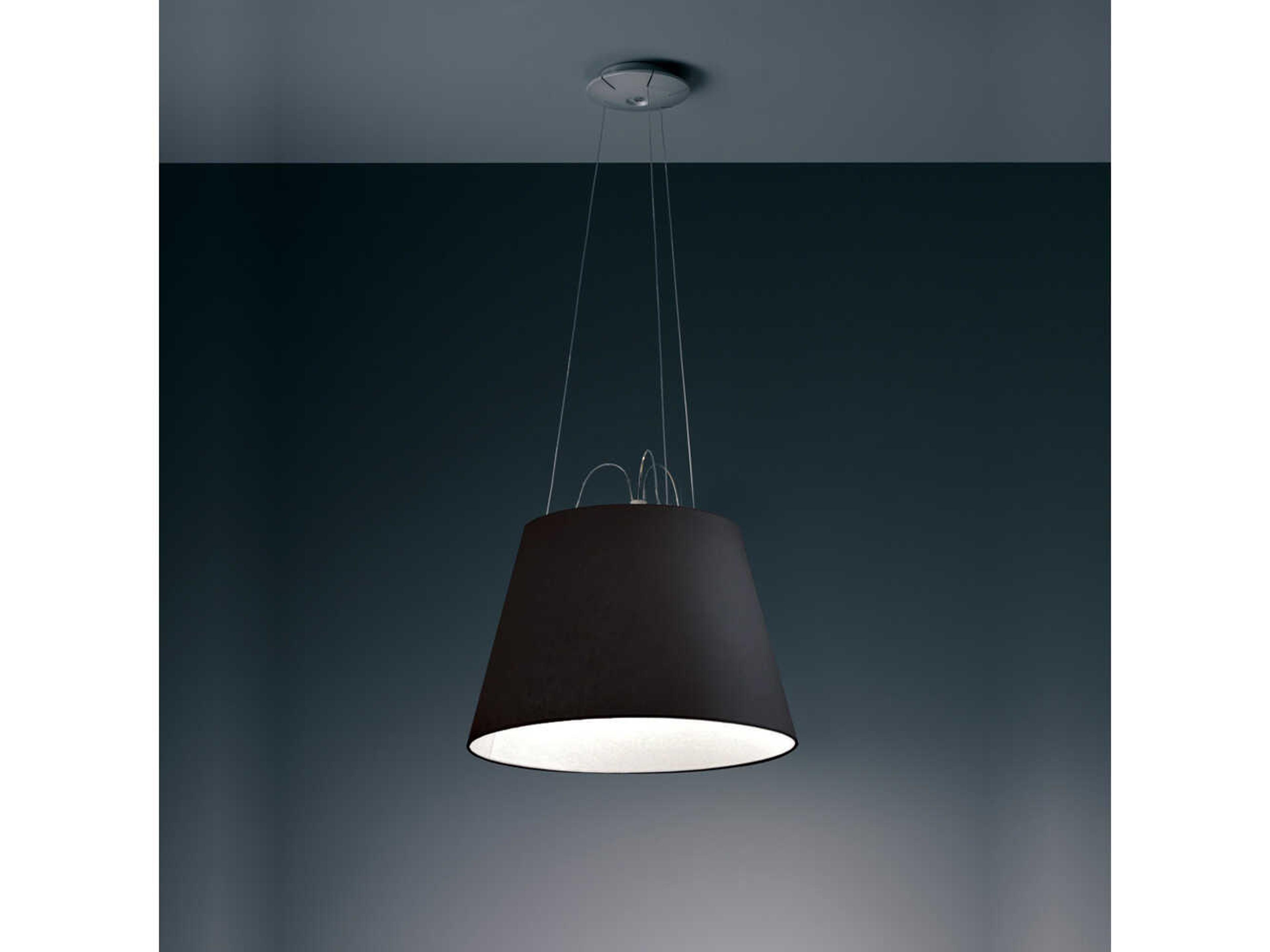 Artemide Tolomeo Mega Black Drum Pendant