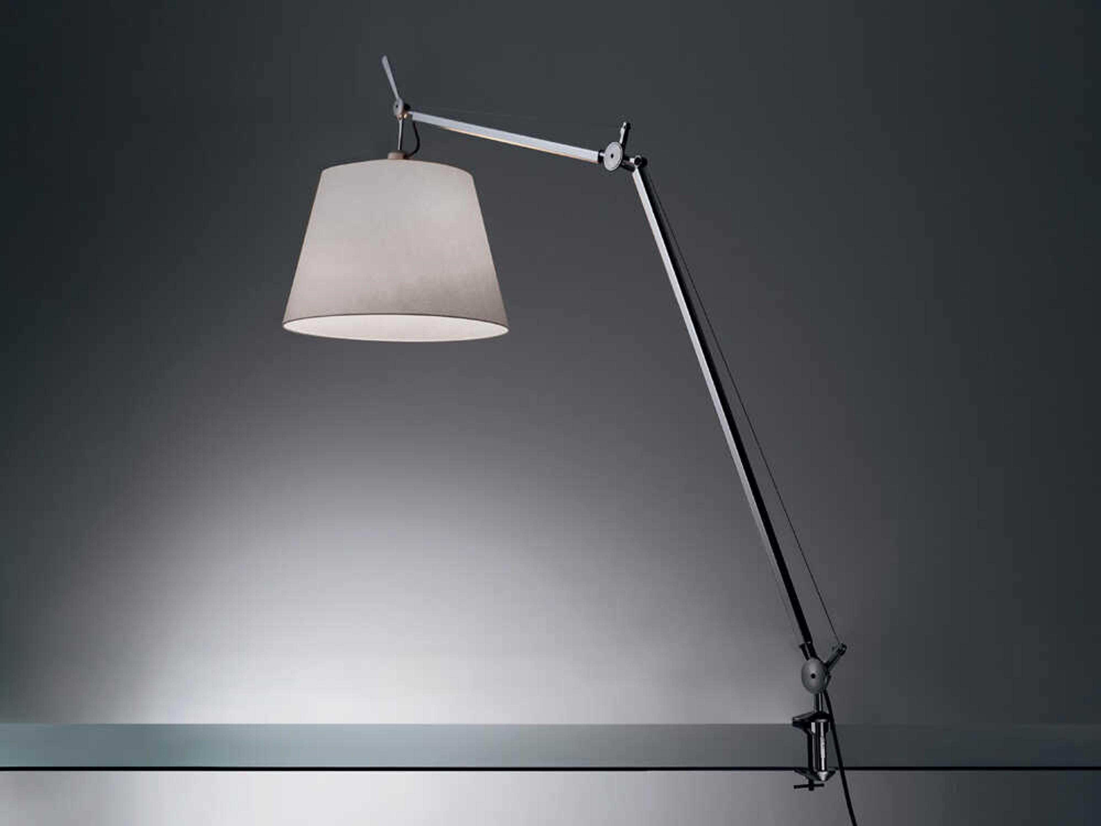 Artemide Tolomeo Mega Silver Fiber Desk Lamp